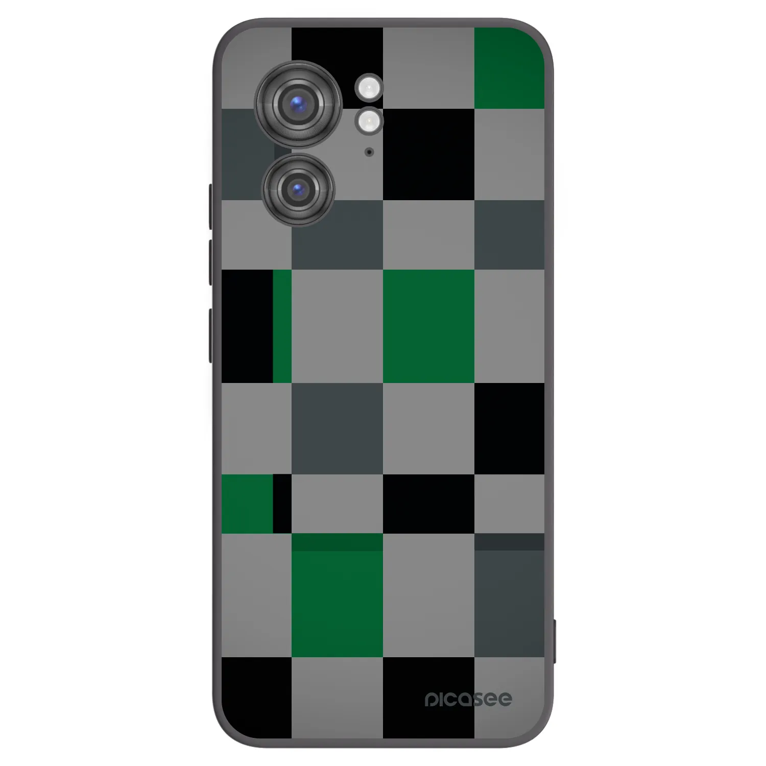 Picasee fekete szilikon tok az alábbi mobiltelefonokra Motorola Edge 40 - Block Grid