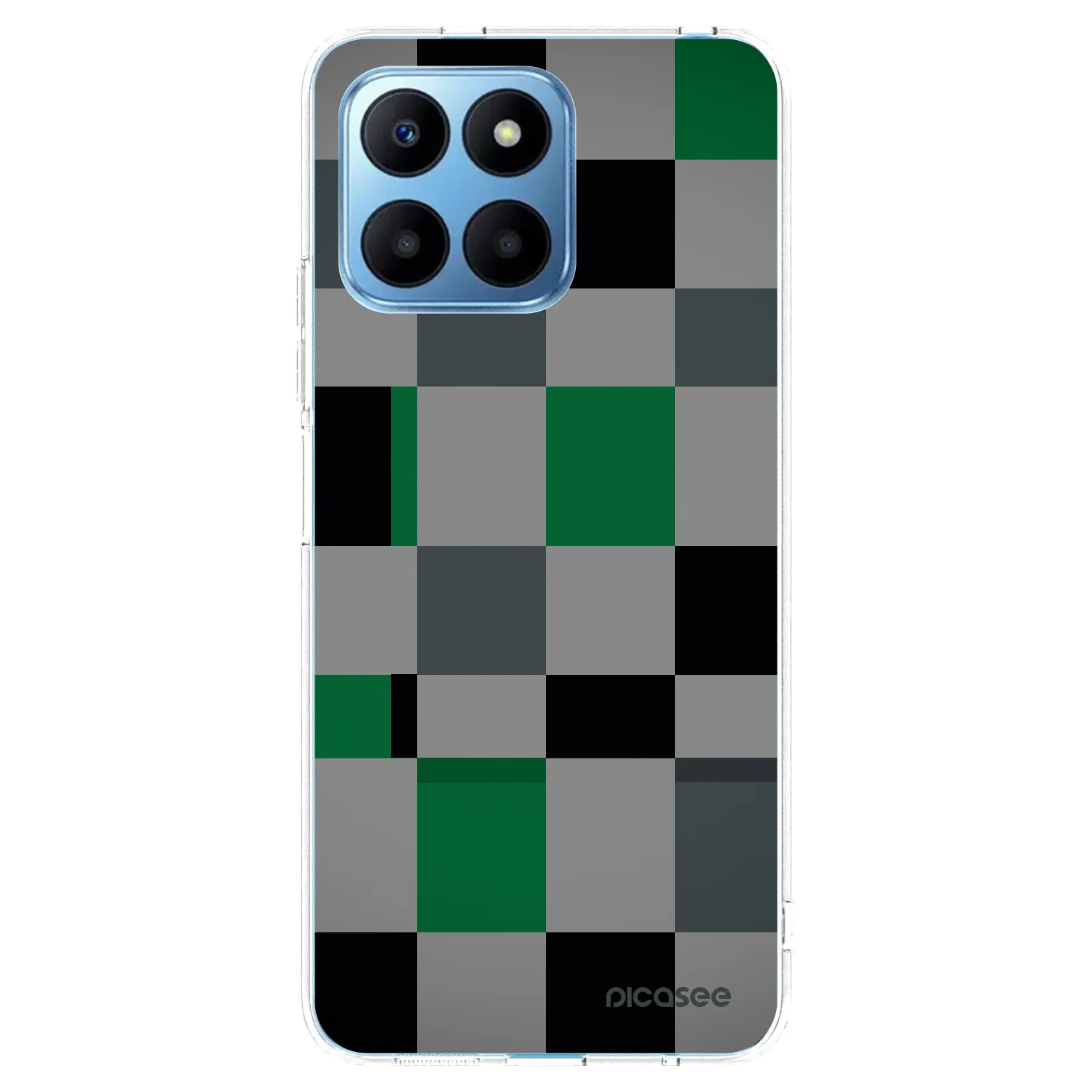 Picasee átlátszó szilikon tok az alábbi mobiltelefonokra Honor 70 Lite - Block Grid