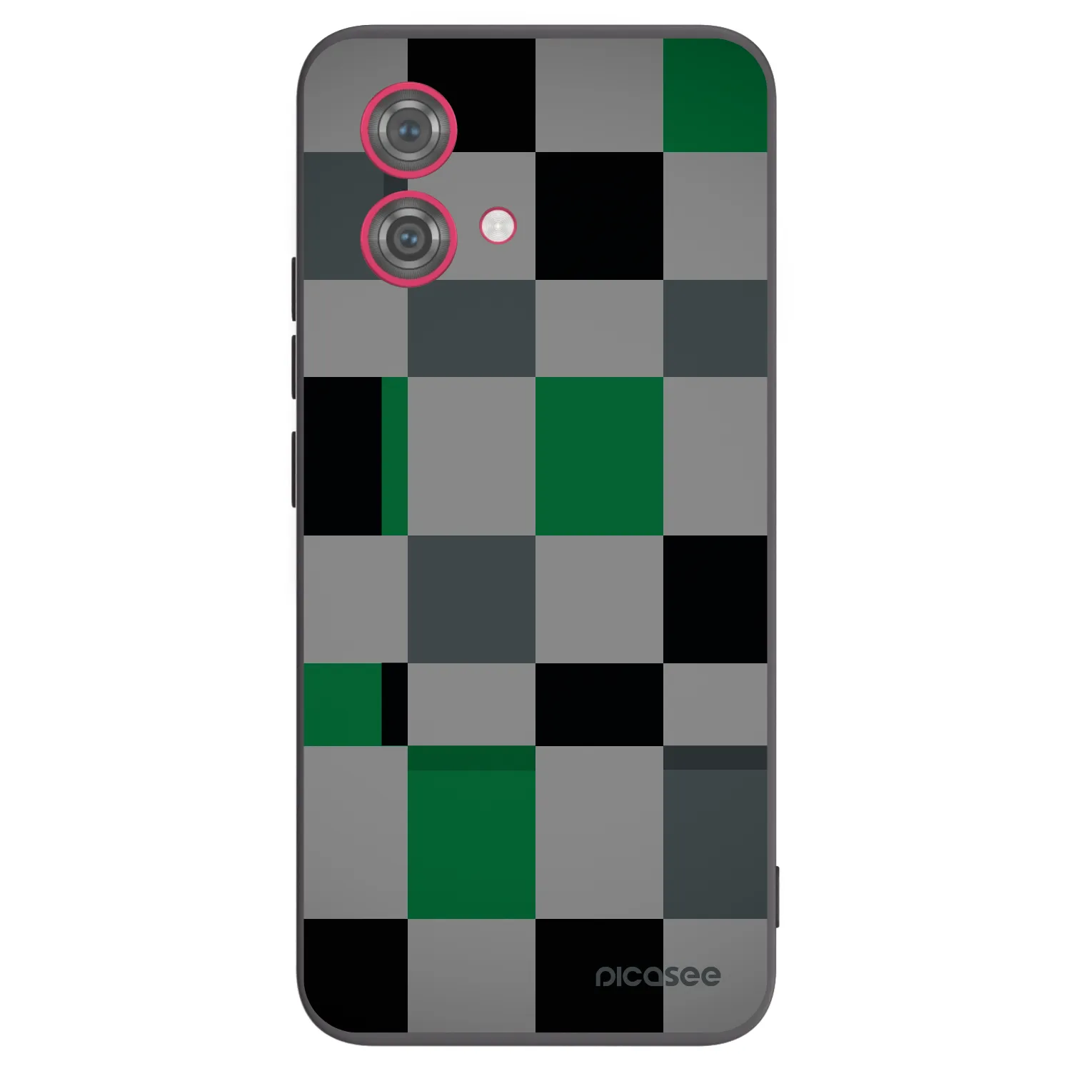 Picasee fekete szilikon tok az alábbi mobiltelefonokra Motorola Moto G84 5G - Block Grid