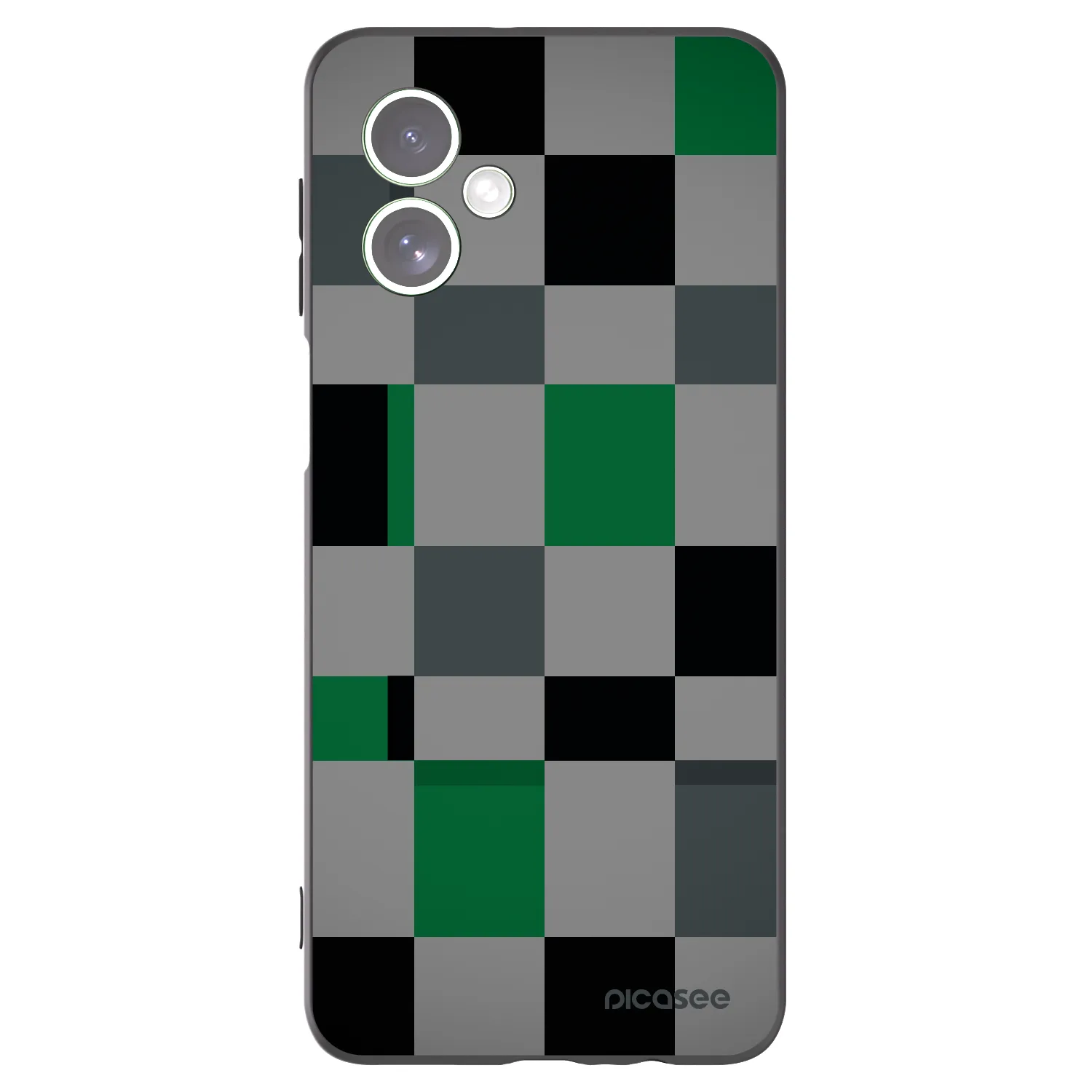 Picasee fekete szilikon tok az alábbi mobiltelefonokra Motorola Moto G54 5G - Block Grid