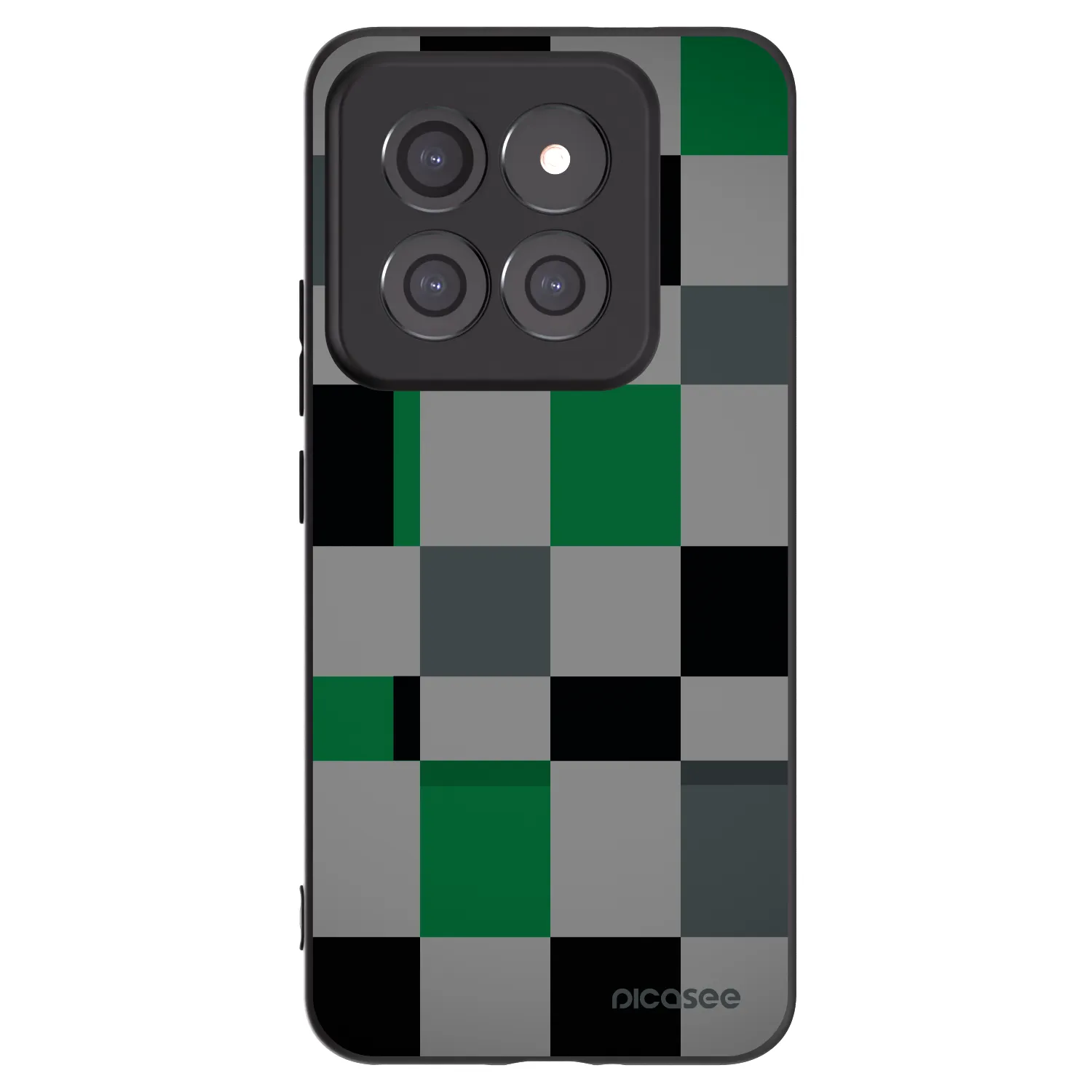 Picasee fekete szilikon tok az alábbi mobiltelefonokra Xiaomi 14 Pro - Block Grid