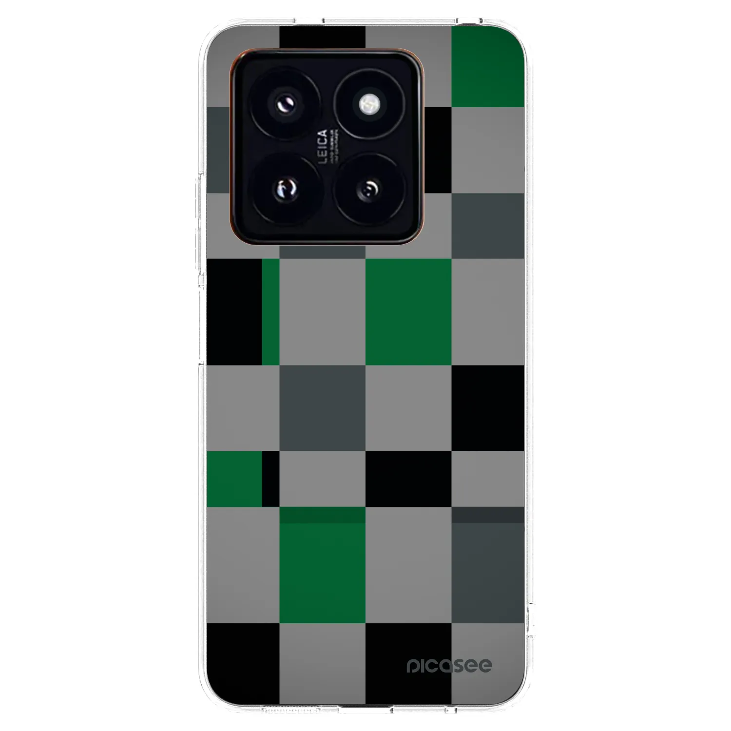 Picasee átlátszó szilikon tok az alábbi mobiltelefonokra Xiaomi 14 Pro - Block Grid