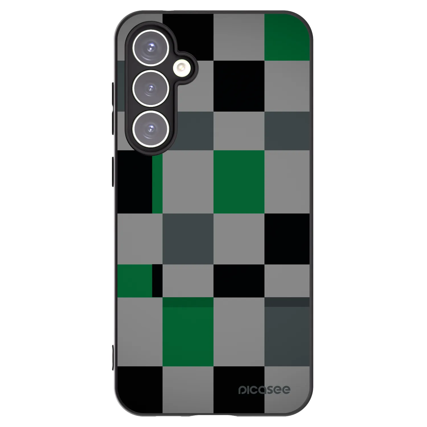Picasee fekete szilikon tok az alábbi mobiltelefonokra Samsung Galaxy S23 FE S711B - Block Grid