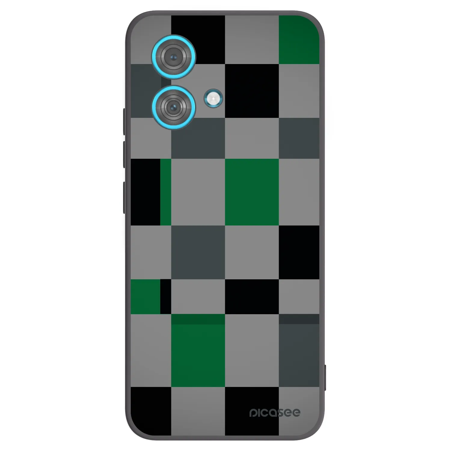 Picasee fekete szilikon tok az alábbi mobiltelefonokra Motorola Edge 40 Neo - Block Grid