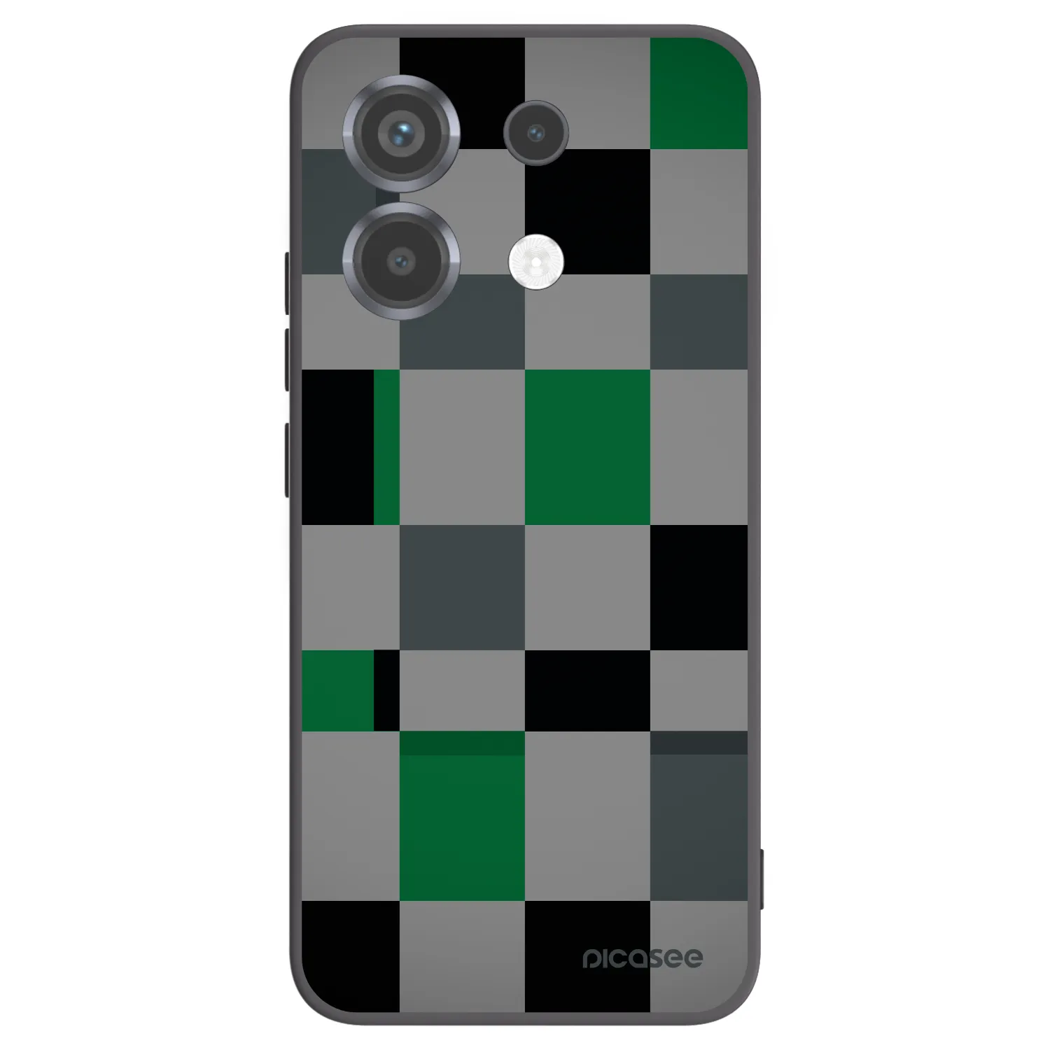 Picasee fekete szilikon tok az alábbi mobiltelefonokra Xiaomi Poco X6 - Block Grid