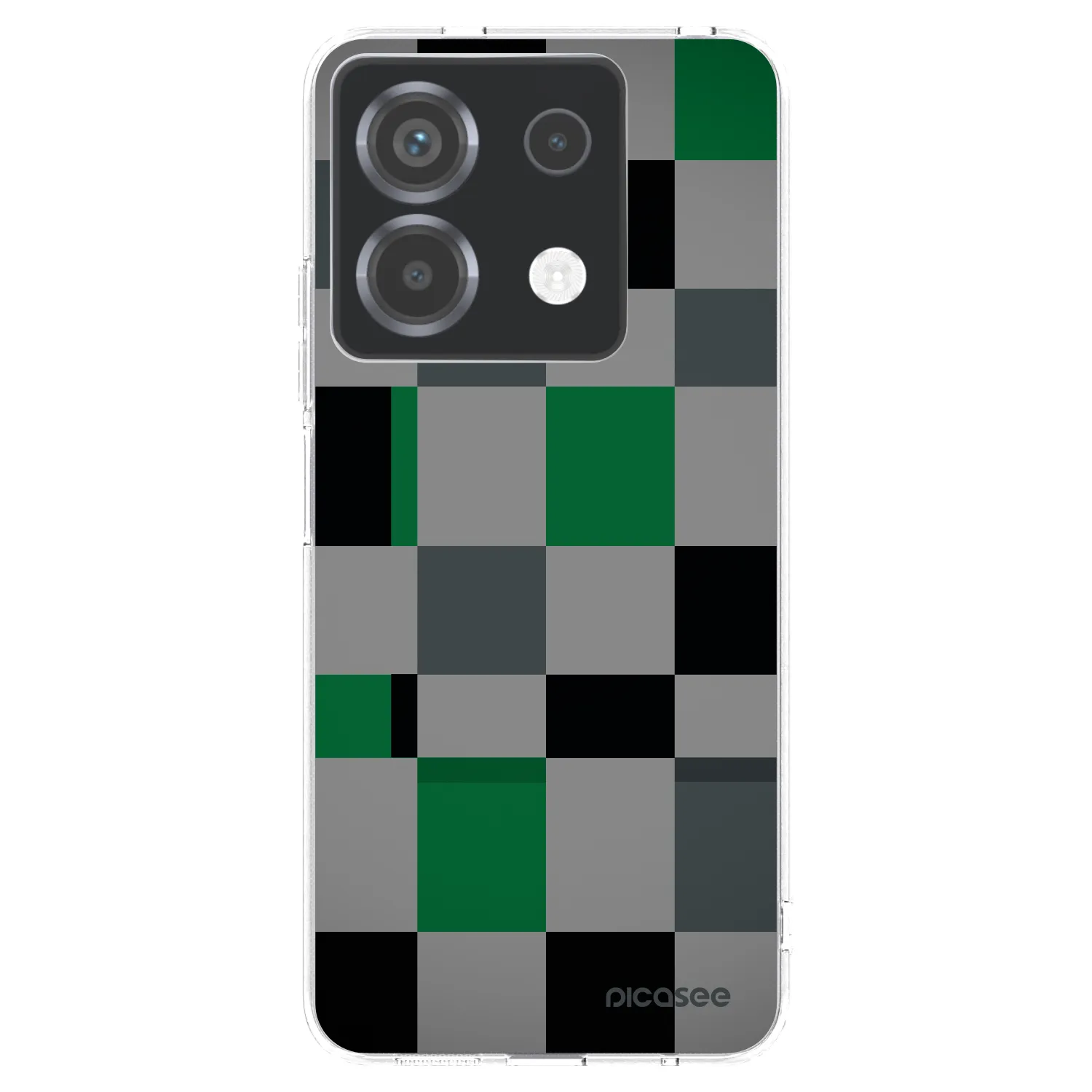 Picasee átlátszó szilikon tok az alábbi mobiltelefonokra Xiaomi Poco X6 - Block Grid