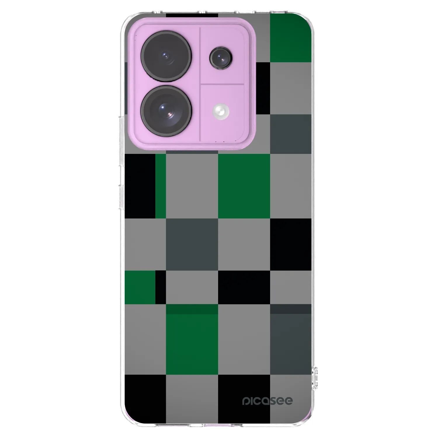 Picasee átlátszó szilikon tok az alábbi mobiltelefonokra Xiaomi Redmi Note 13 Pro 5G - Block Grid