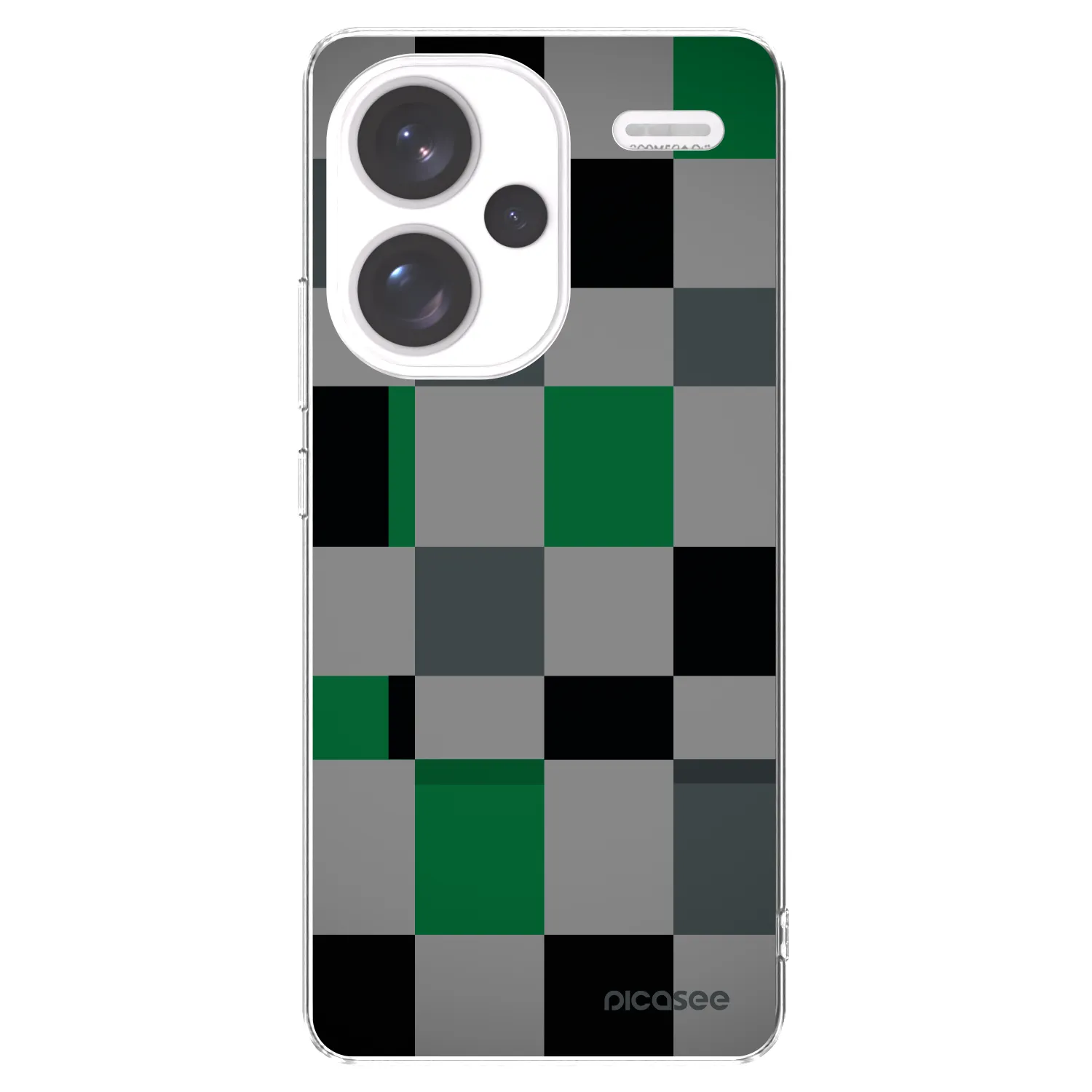 Picasee átlátszó szilikon tok az alábbi mobiltelefonokra Xiaomi Redmi Note 13 Pro+ 5G - Block Grid