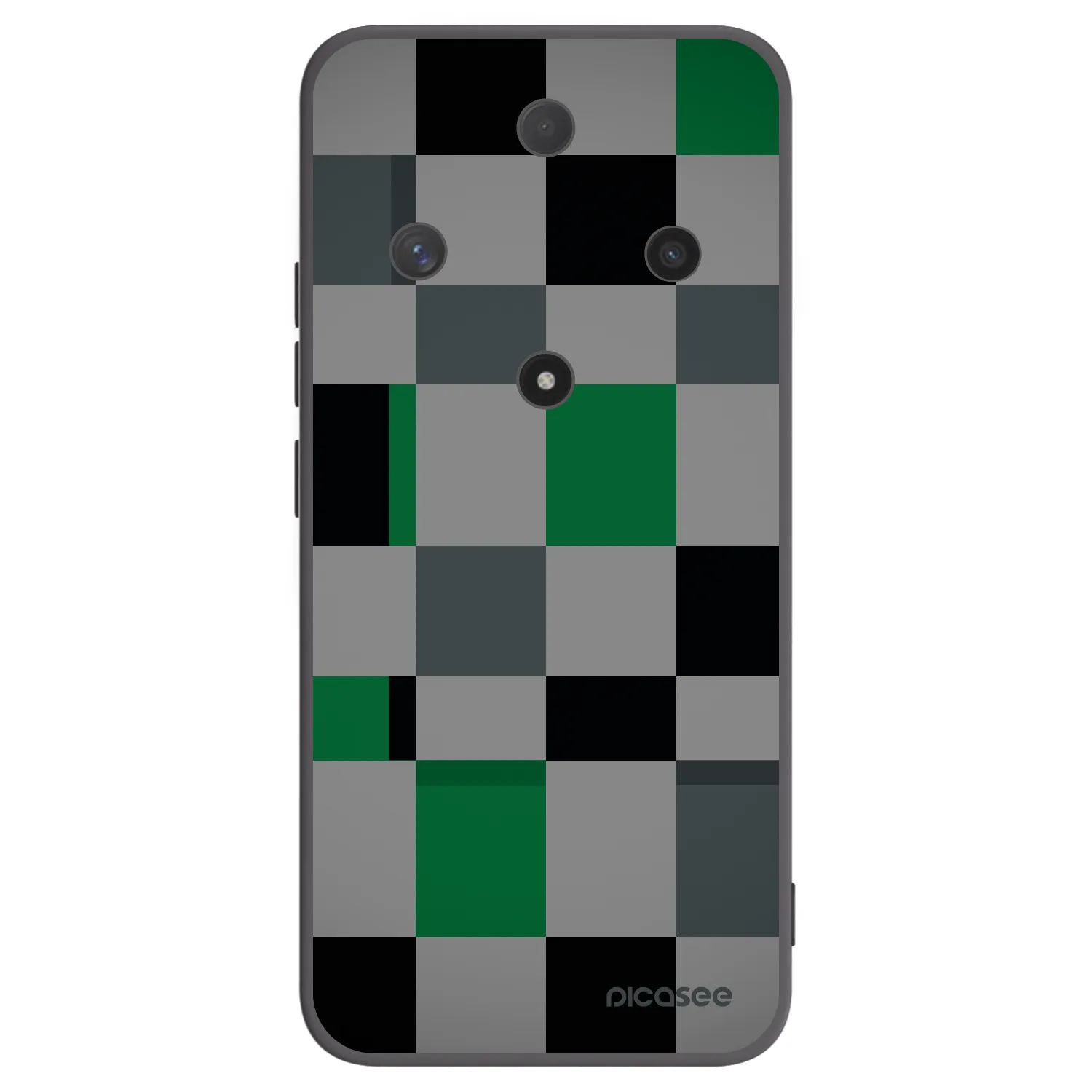 Picasee fekete szilikon tok az alábbi mobiltelefonokra Honor Magic6 Lite 5G - Block Grid