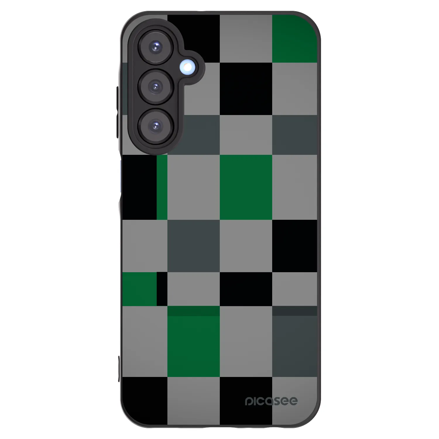 Picasee fekete szilikon tok az alábbi mobiltelefonokra Samsung Galaxy A25 A256B 5G - Block Grid