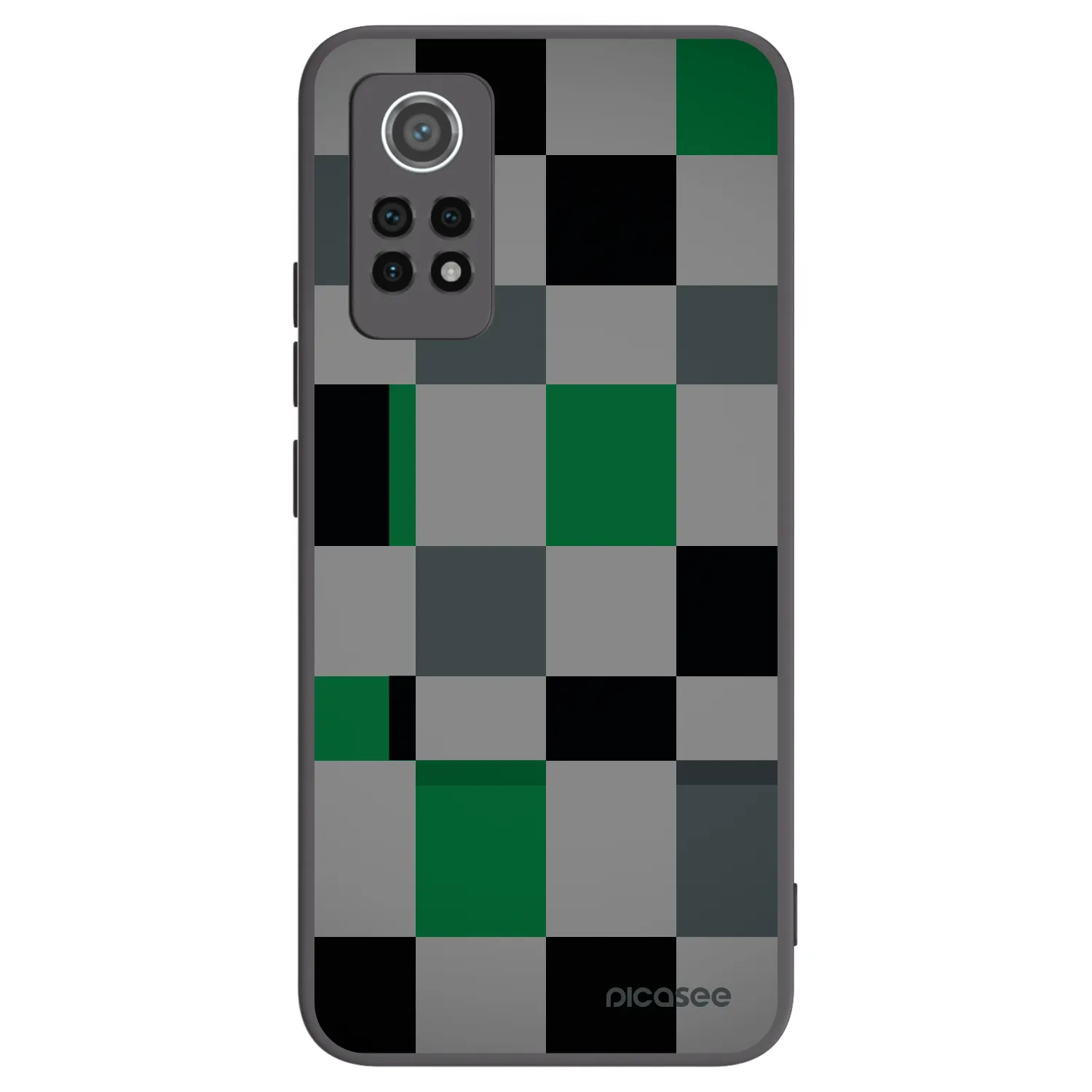 Picasee fekete szilikon tok az alábbi mobiltelefonokra Xiaomi Redmi Note 12 Pro 4G - Block Grid