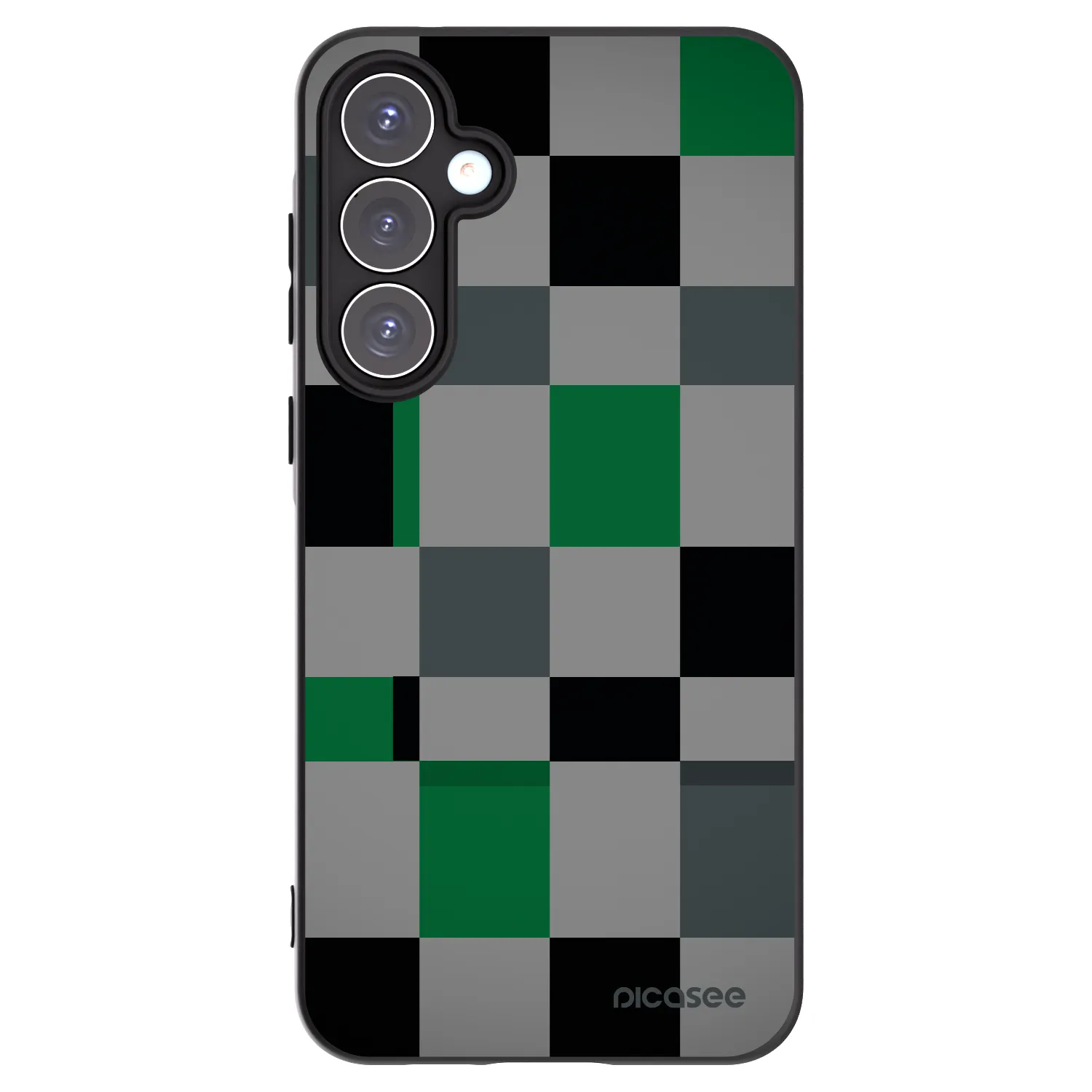 Picasee fekete szilikon tok az alábbi mobiltelefonokra Samsung Galaxy A55 5G A556B - Block Grid