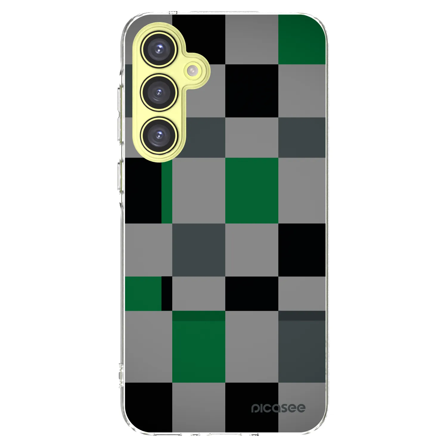Picasee átlátszó szilikon tok az alábbi mobiltelefonokra Samsung Galaxy A35 5G A356B - Block Grid