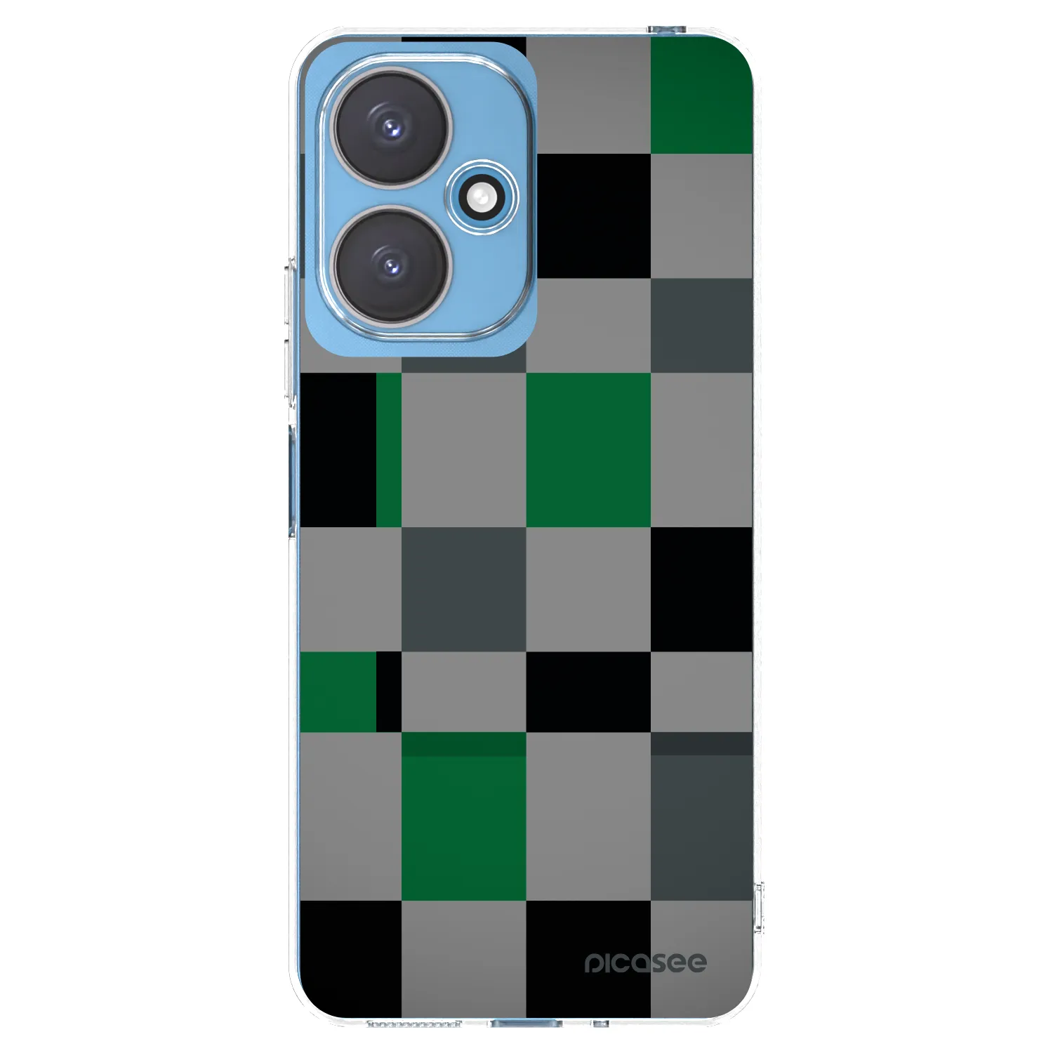 Picasee átlátszó szilikon tok az alábbi mobiltelefonokra Xiaomi Redmi 13C 5G - Block Grid