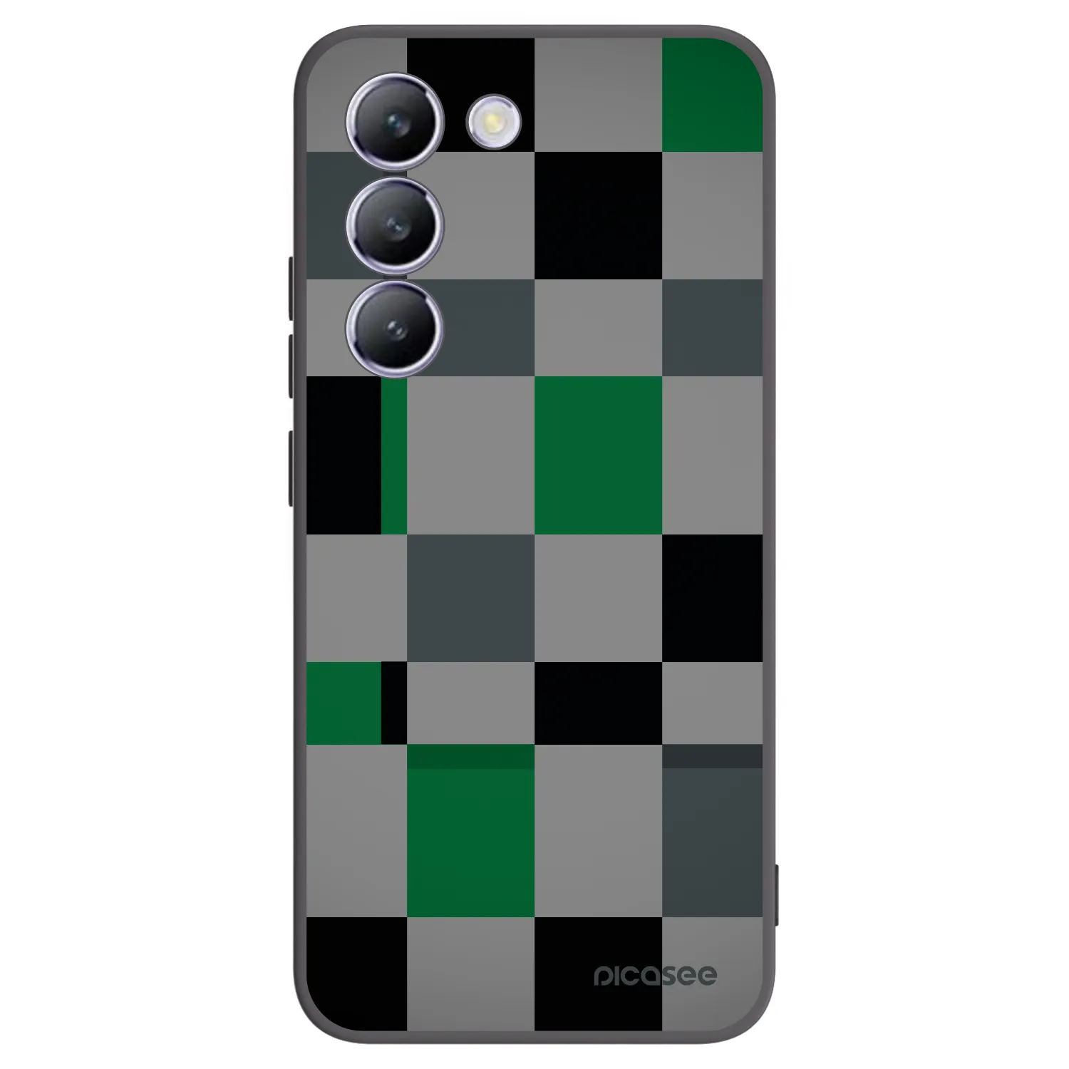 Picasee fekete szilikon tok az alábbi mobiltelefonokra Vivo V40 SE 5G - Block Grid