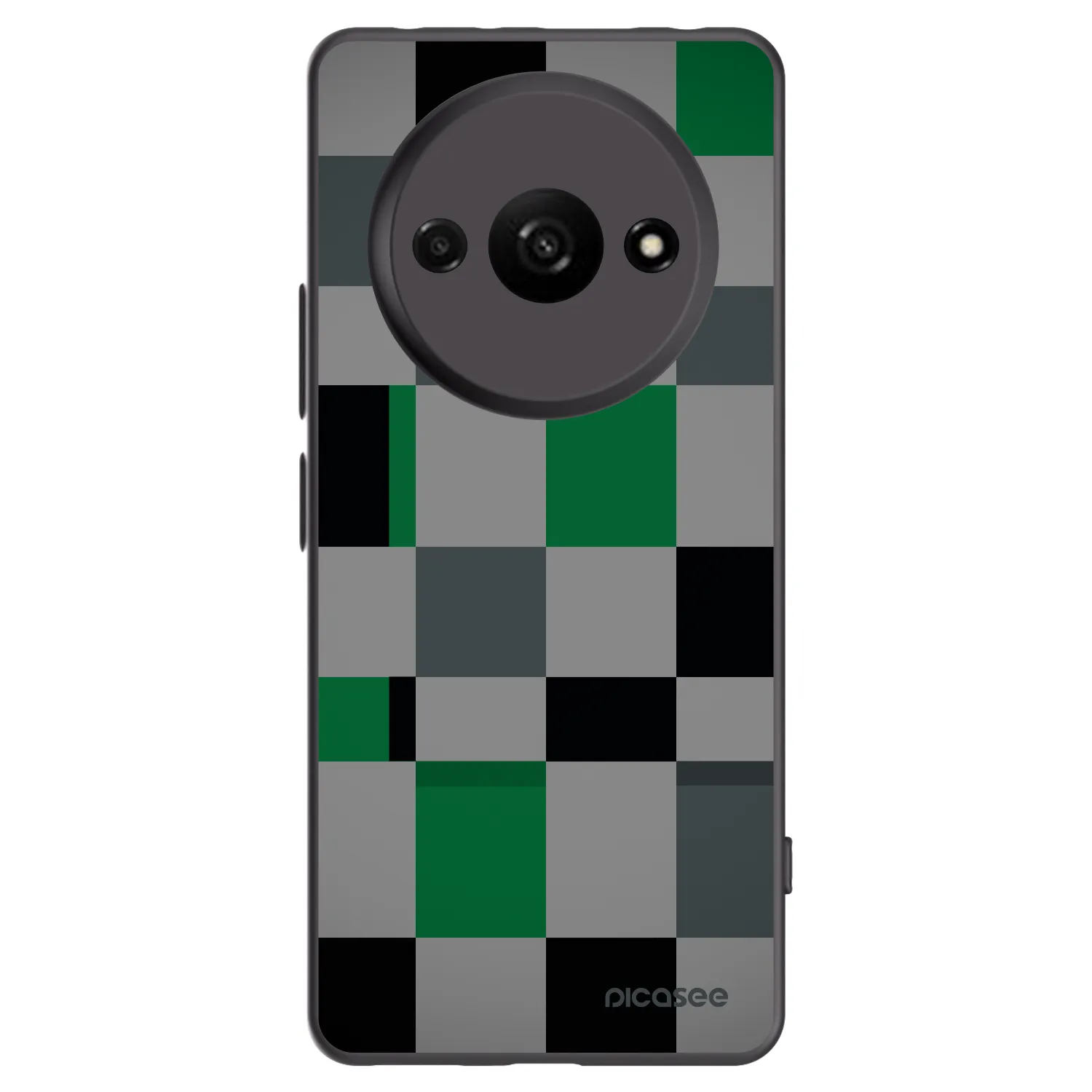 Picasee fekete szilikon tok az alábbi mobiltelefonokra Xiaomi Redmi A3 - Block Grid