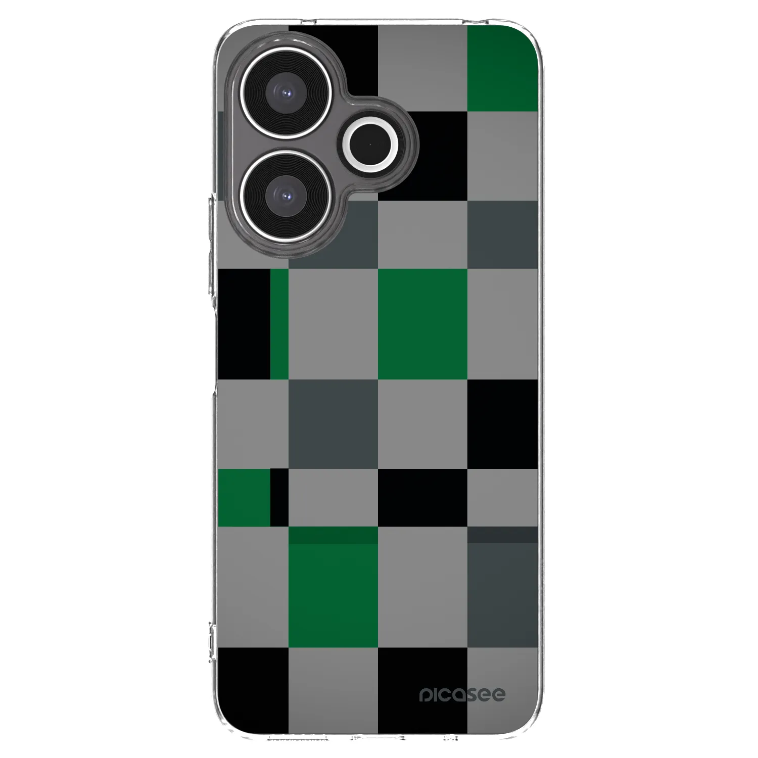 Picasee átlátszó szilikon tok az alábbi mobiltelefonokra Xiaomi Redmi 13 4G - Block Grid