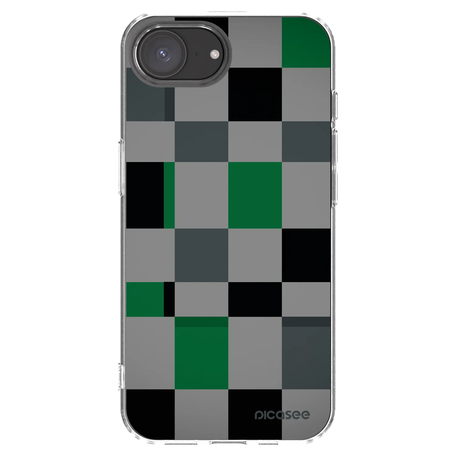 Picasee átlátszó szilikon tok az alábbi mobiltelefonokra Apple iPhone 16e - Block Grid