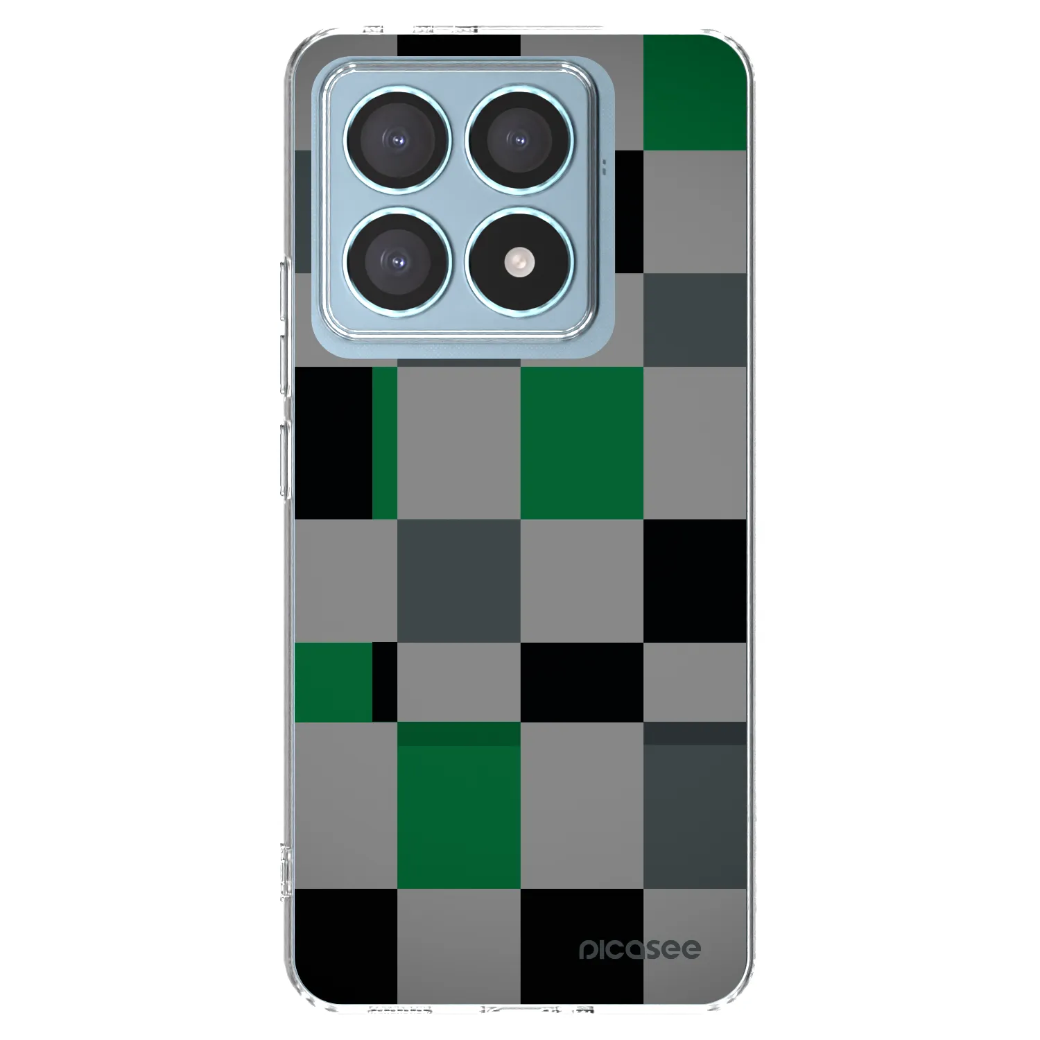 Picasee átlátszó szilikon tok az alábbi mobiltelefonokra Xiaomi 14T Pro - Block Grid