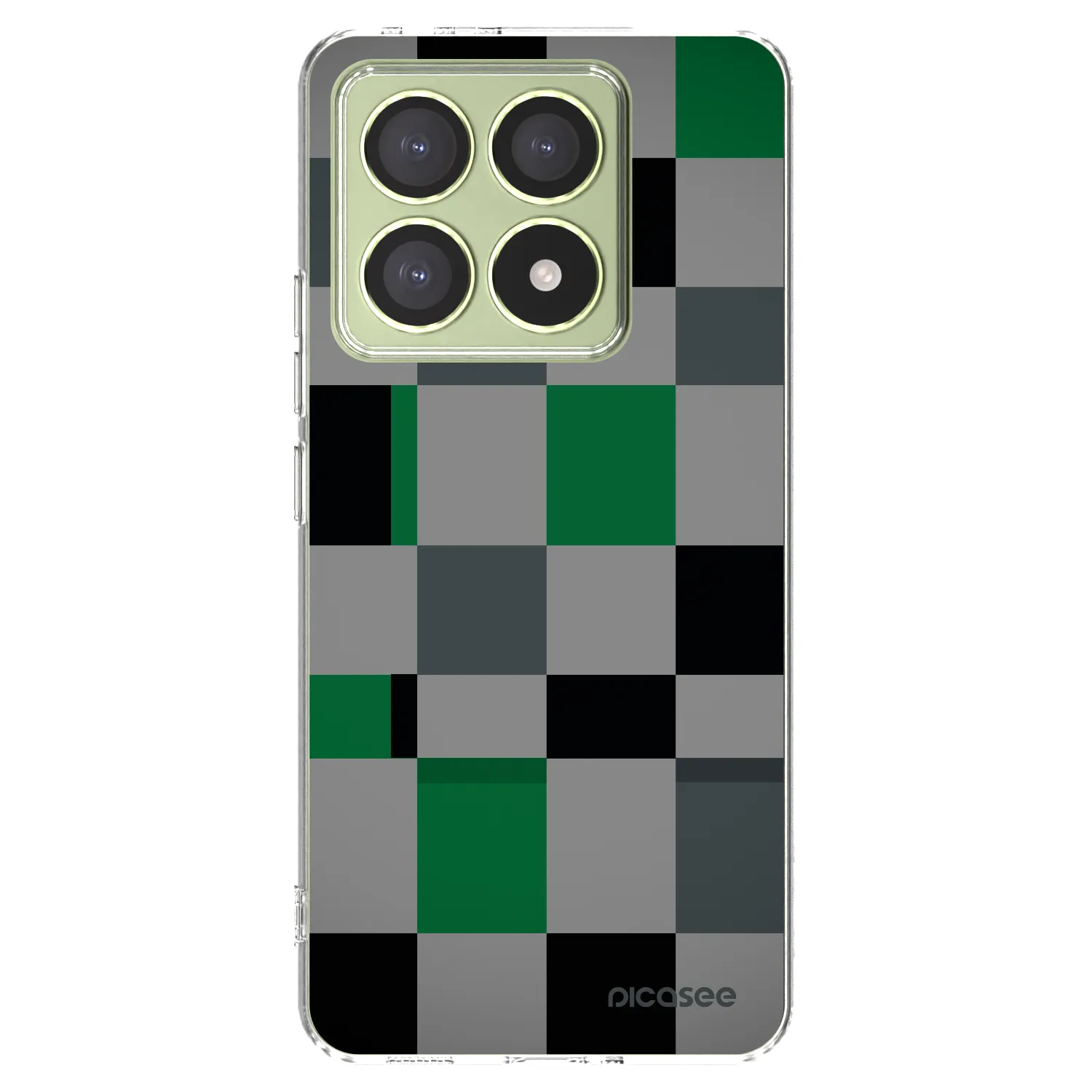 Picasee átlátszó szilikon tok az alábbi mobiltelefonokra Xiaomi 14T - Block Grid