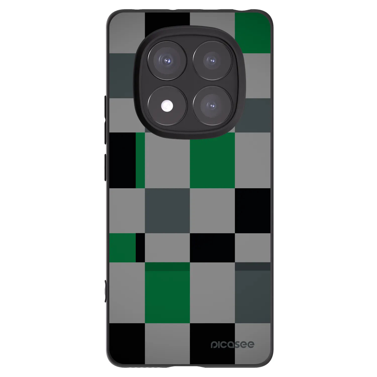 Picasee fekete szilikon tok az alábbi mobiltelefonokra Xiaomi Redmi Note 14 Pro 5G - Block Grid