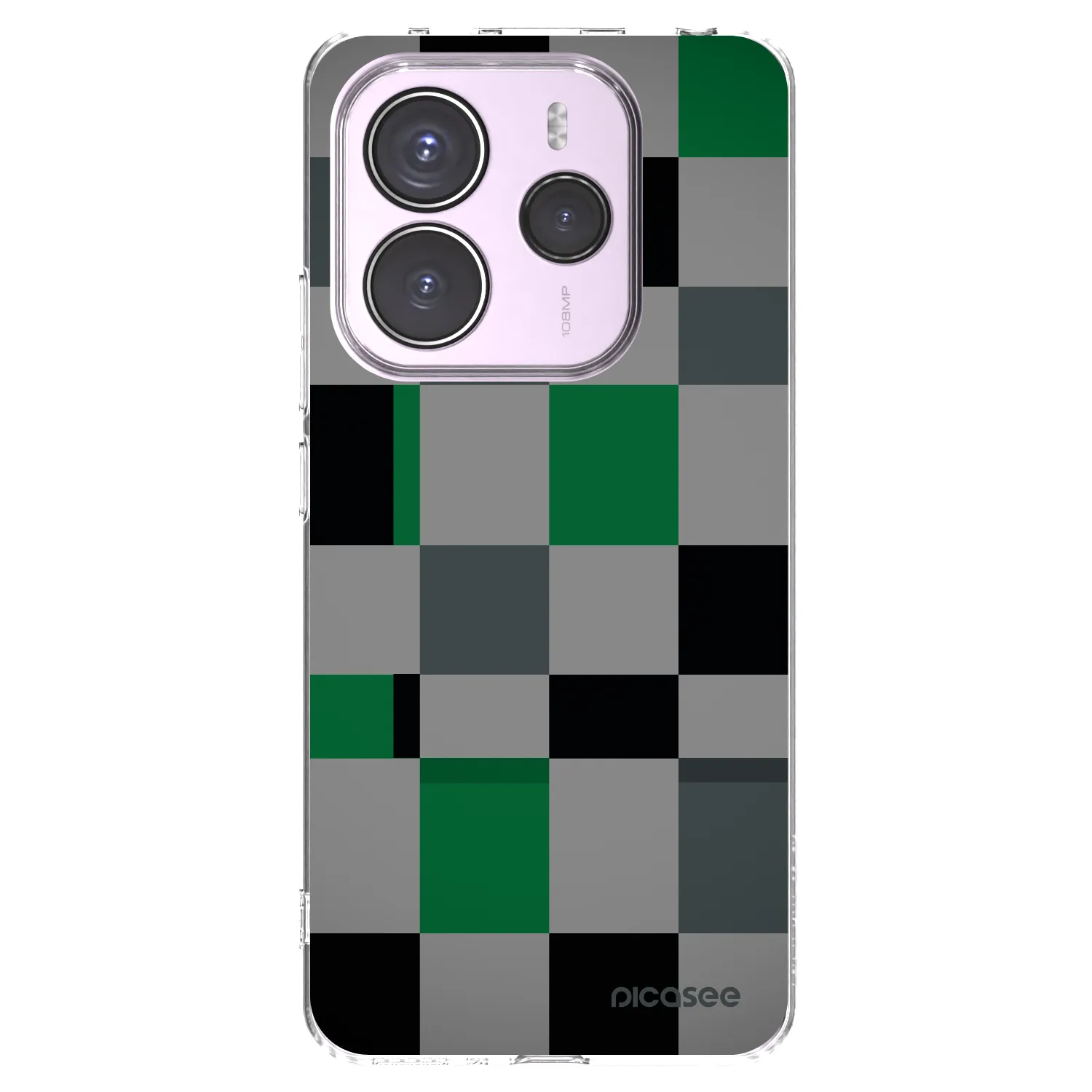 Picasee átlátszó szilikon tok az alábbi mobiltelefonokra Xiaomi Redmi Note 14 5G - Block Grid