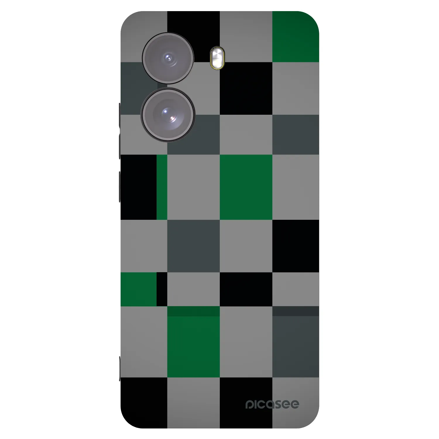 Picasee fekete szilikon tok az alábbi mobiltelefonokra Xiaomi Poco X7 - Block Grid