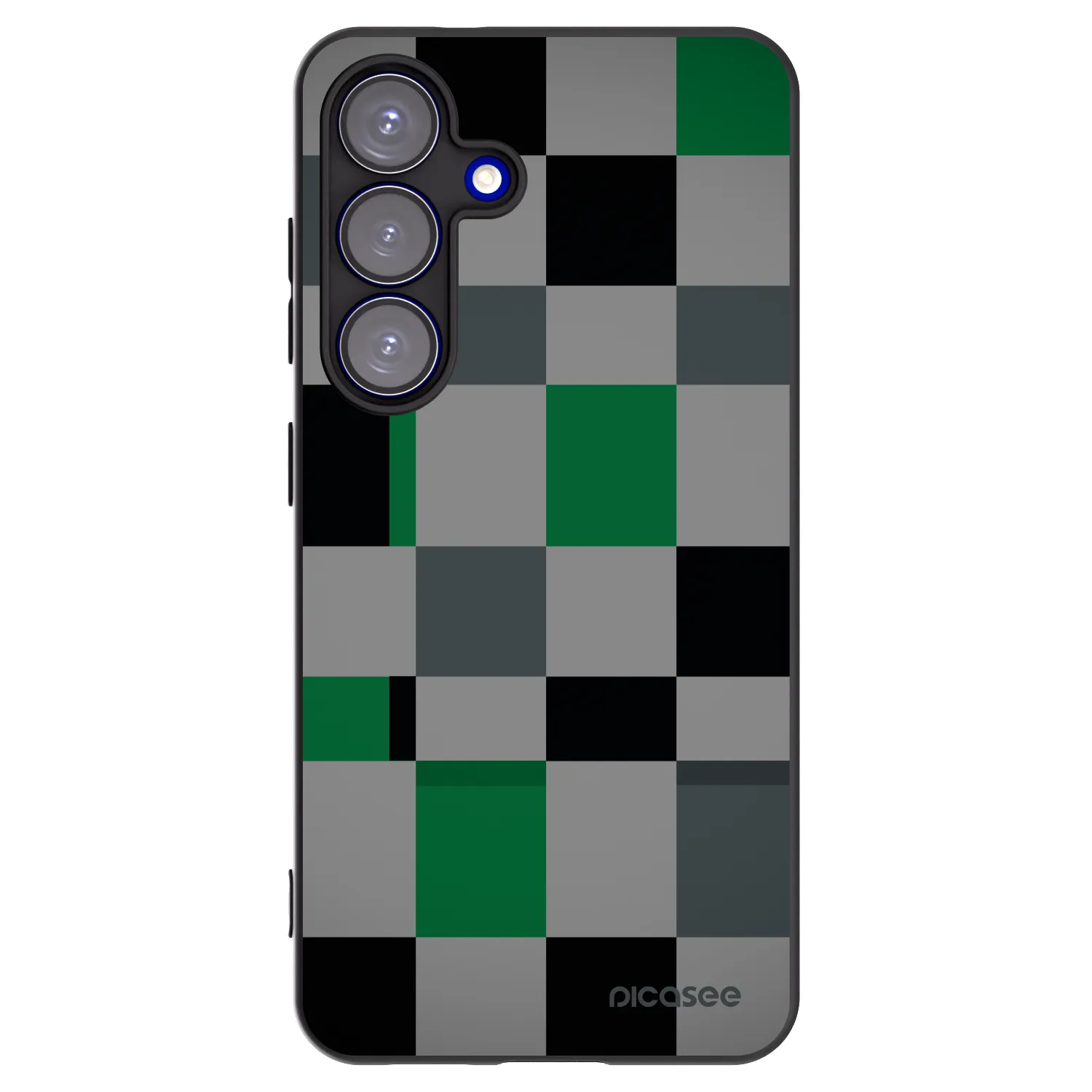 Picasee fekete szilikon tok az alábbi mobiltelefonokra Samsung Galaxy S25 5G - Block Grid