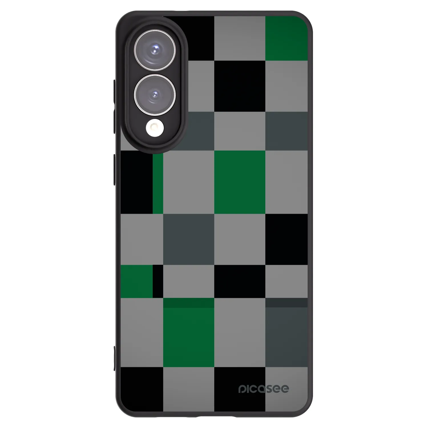 Picasee fekete szilikon tok az alábbi mobiltelefonokra Samsung Galaxy S25 Edge 5G - Block Grid