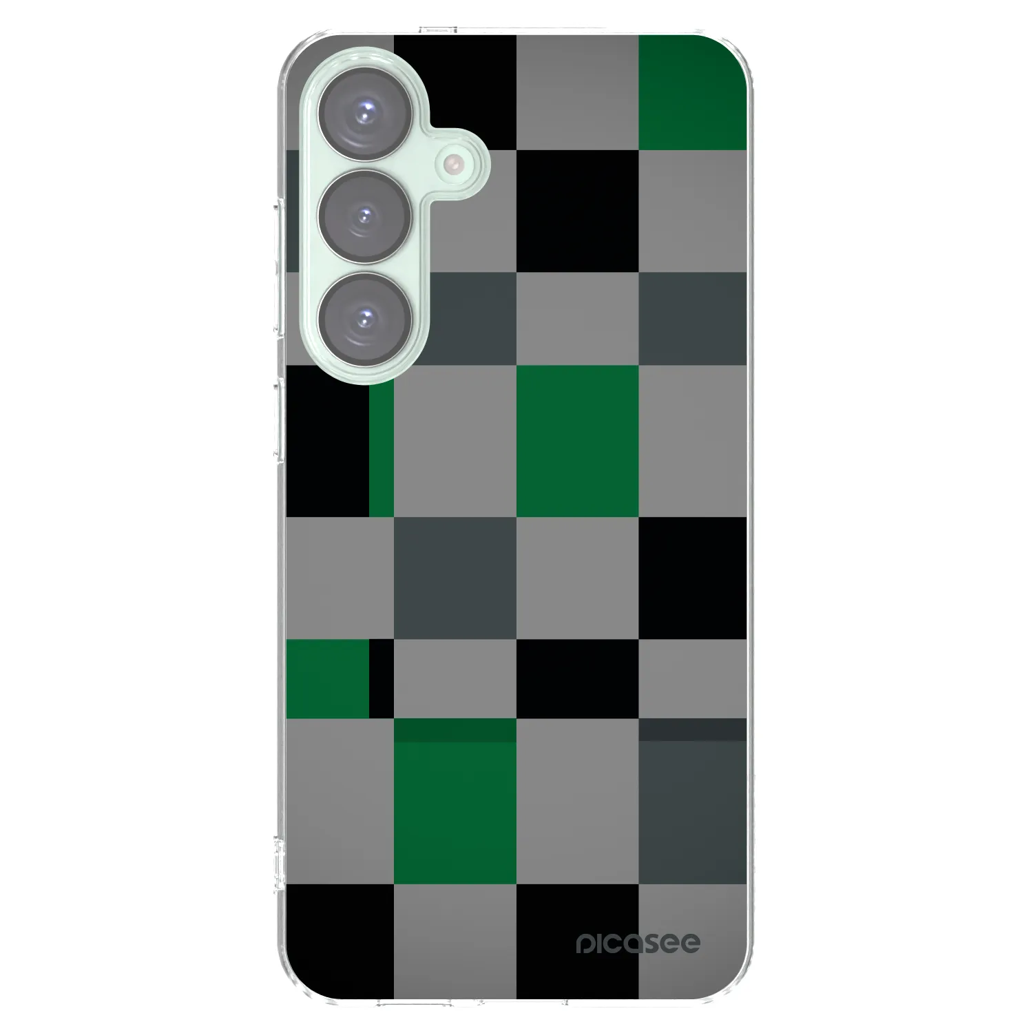 Picasee átlátszó szilikon tok az alábbi mobiltelefonokra Samsung Galaxy S25+ 5G - Block Grid