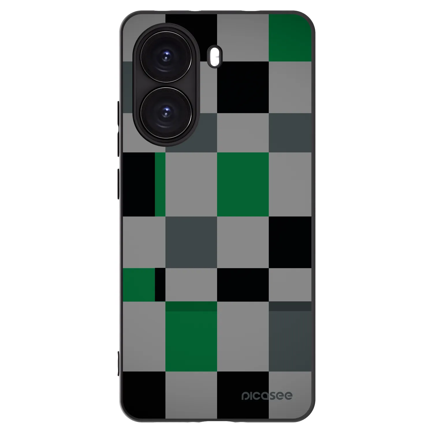 Picasee fekete szilikon tok az alábbi mobiltelefonokra Xiaomi Poco X7 Pro 5G - Block Grid