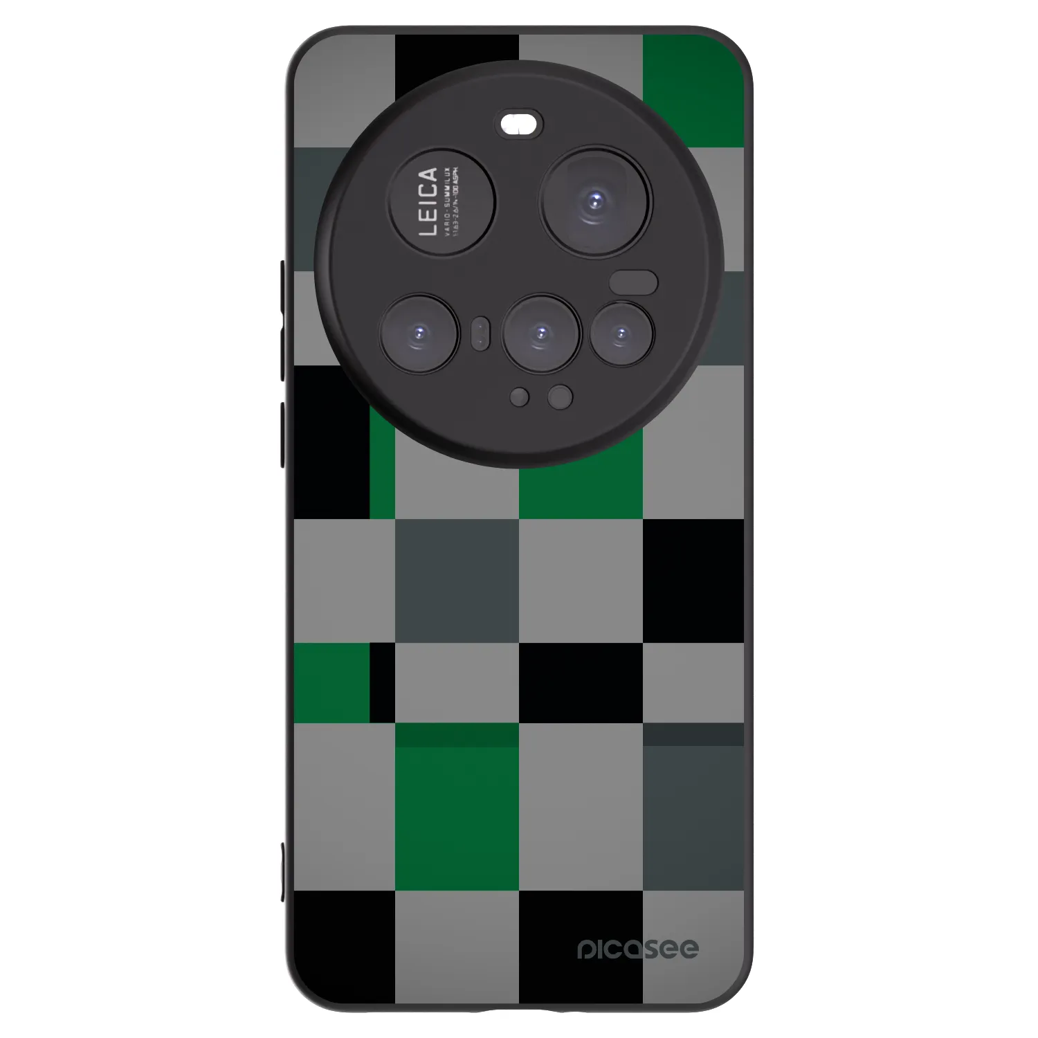 Picasee fekete szilikon tok az alábbi mobiltelefonokra Xiaomi 15 Ultra - Block Grid