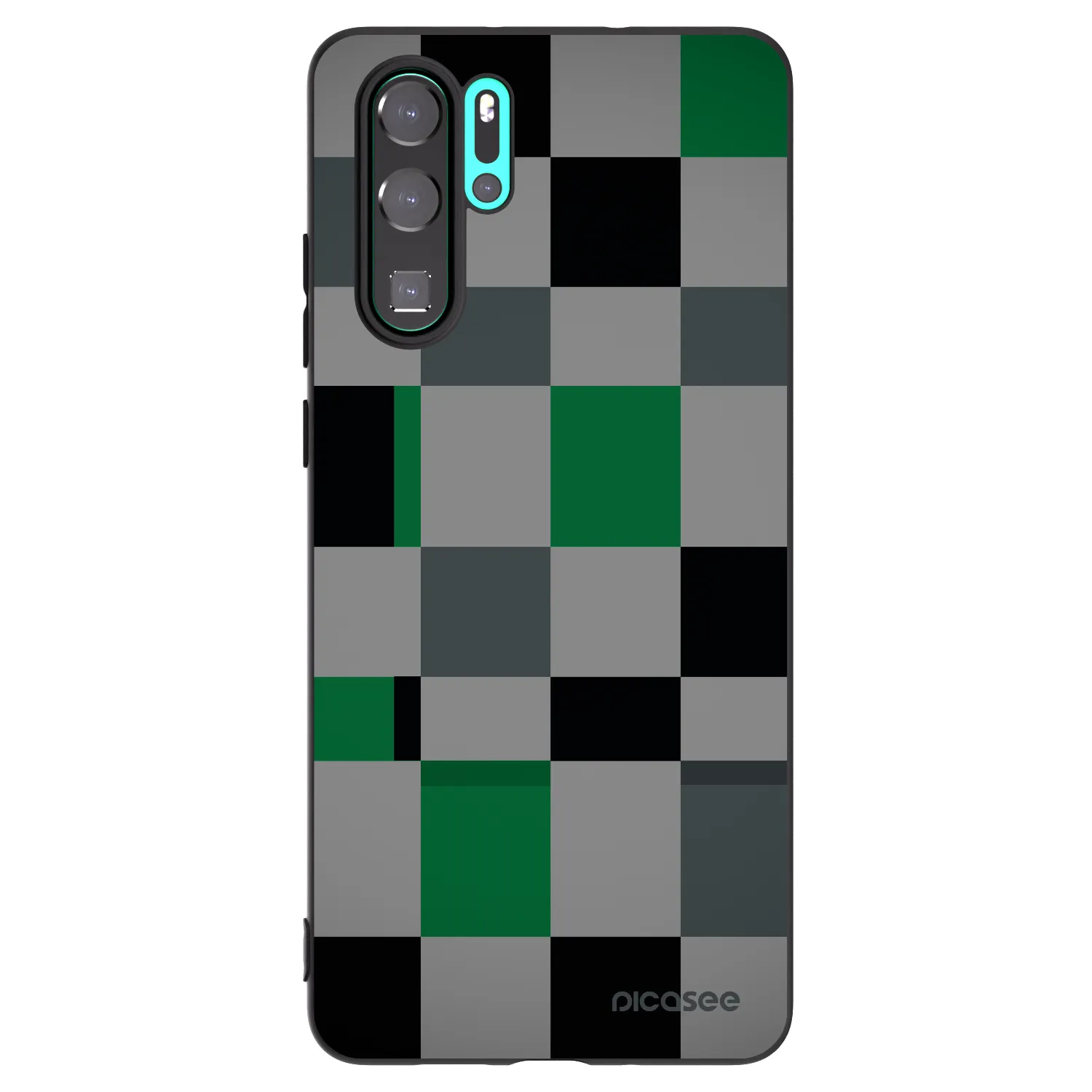 Picasee fekete szilikon tok az alábbi mobiltelefonokra Huawei P30 Pro - Block Grid
