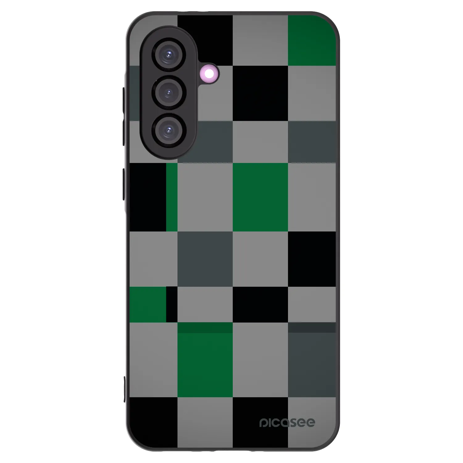 Picasee fekete szilikon tok az alábbi mobiltelefonokra Samsung Galaxy A36 5G - Block Grid