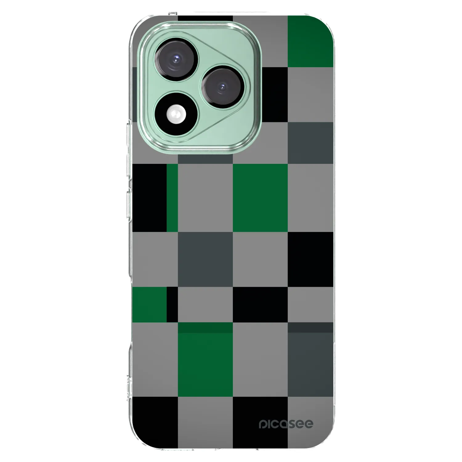 Picasee átlátszó szilikon tok az alábbi mobiltelefonokra Honor 400 Lite 5G - Block Grid