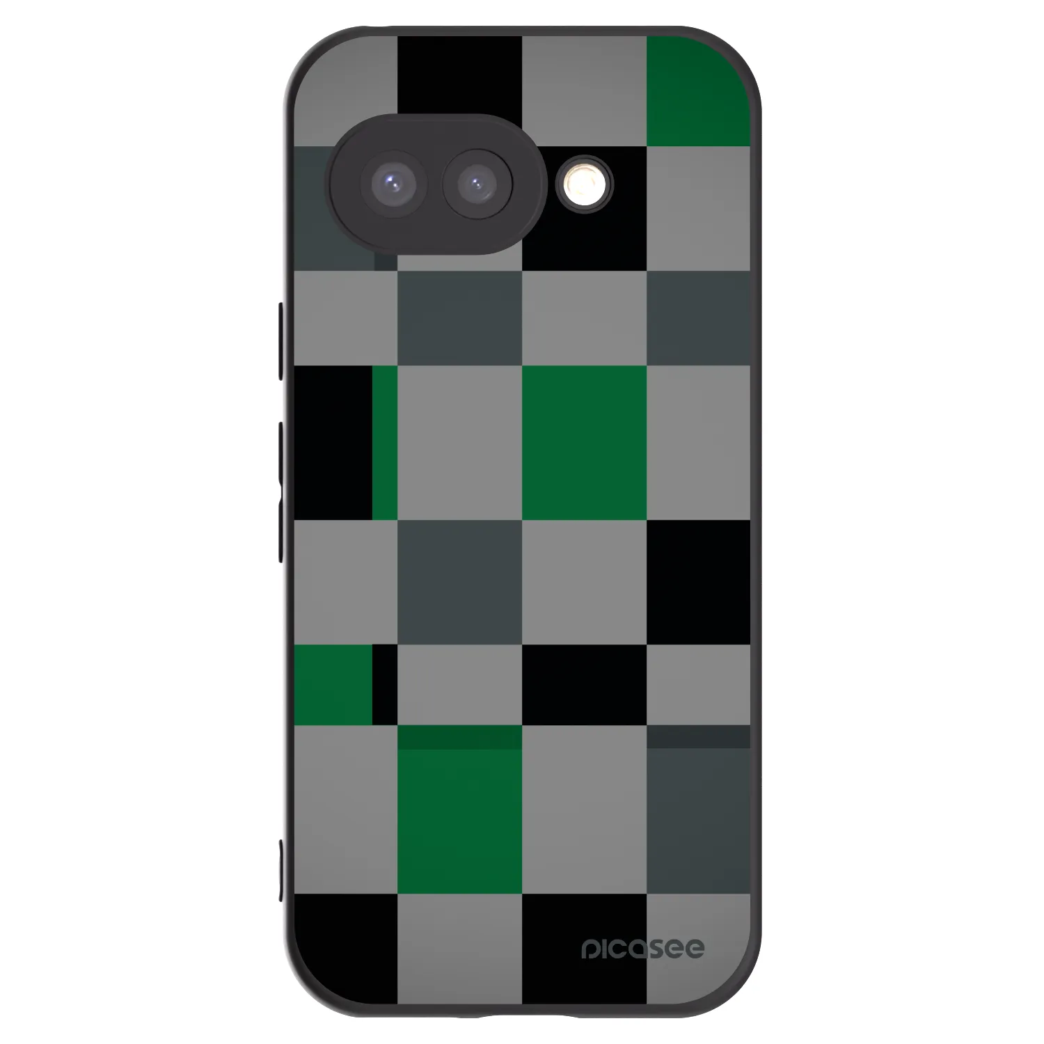 Picasee fekete szilikon tok az alábbi mobiltelefonokra Google Pixel 9a - Block Grid