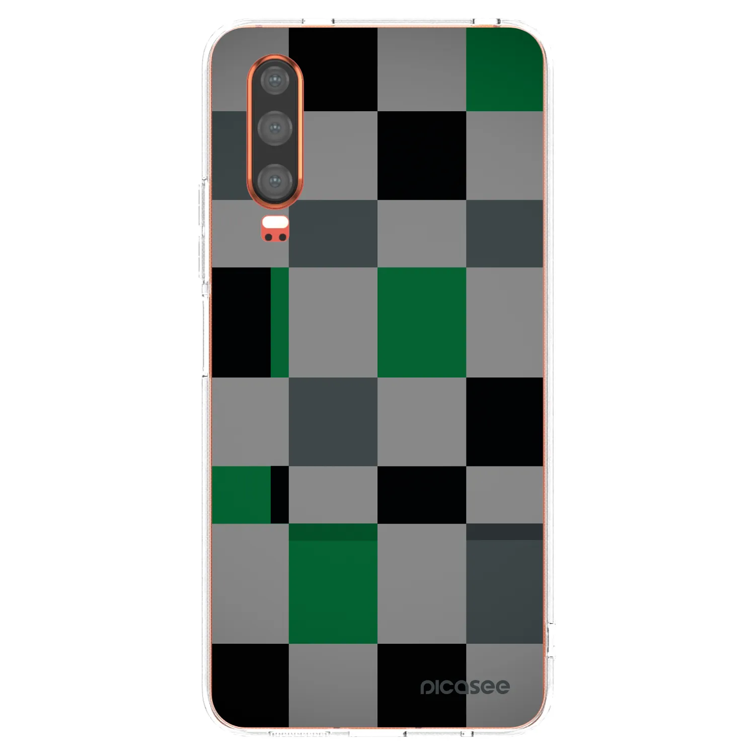 Picasee átlátszó szilikon tok az alábbi mobiltelefonokra Huawei P30 - Block Grid