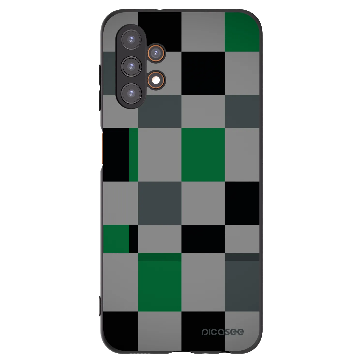 Picasee fekete szilikon tok az alábbi mobiltelefonokra Samsung Galaxy A13 5G - Block Grid