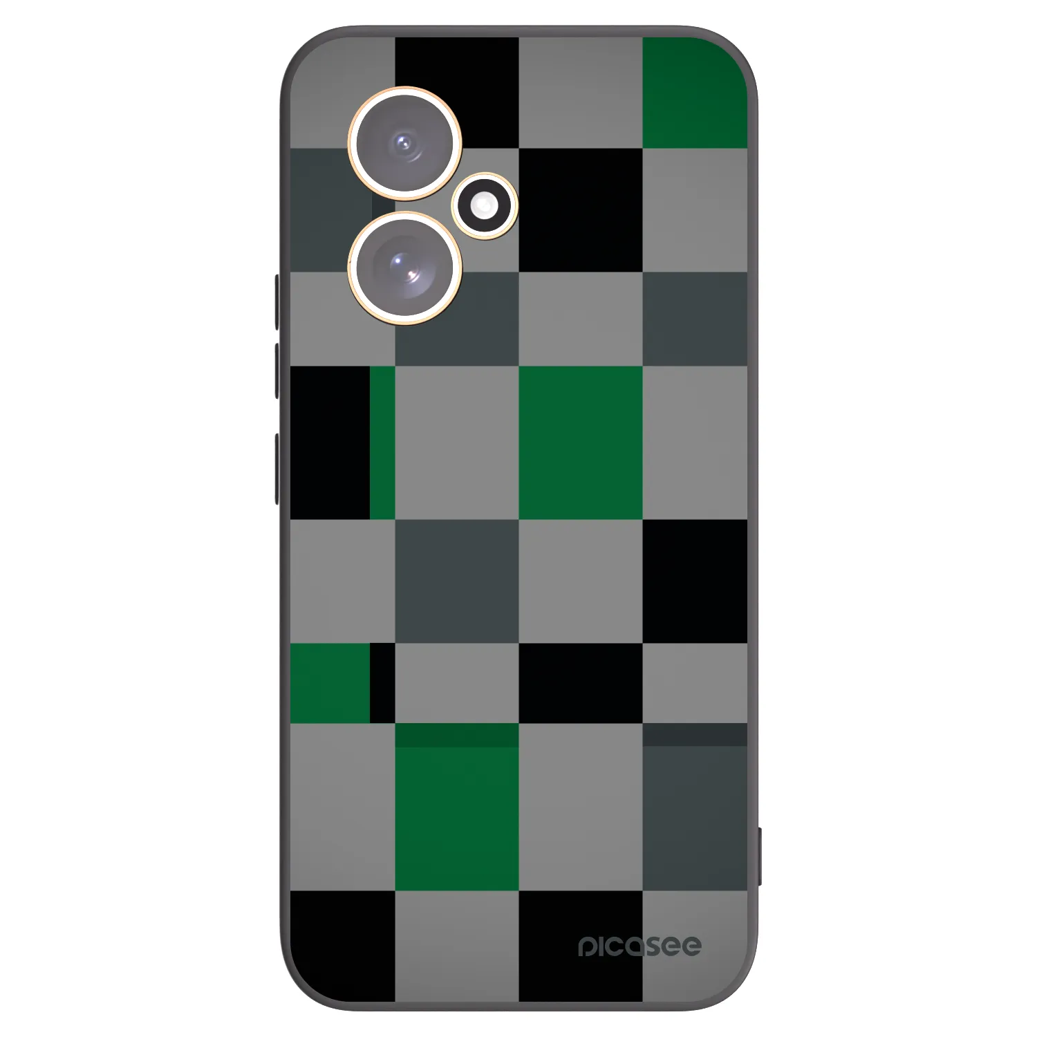 Picasee fekete szilikon tok az alábbi mobiltelefonokra Honor 400 5G - Block Grid