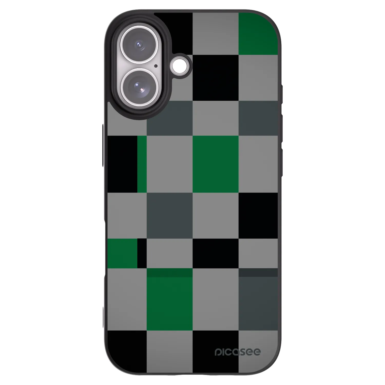 Picasee fekete szilikon tok az alábbi mobiltelefonokra Apple iPhone 17 - Block Grid