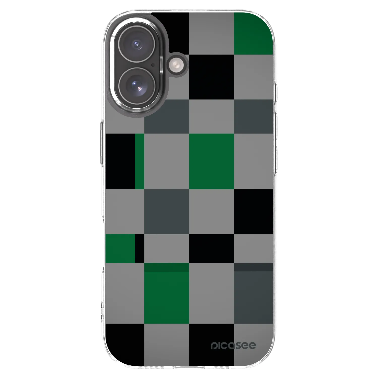 Picasee átlátszó szilikon tok az alábbi mobiltelefonokra Apple iPhone 17 - Block Grid