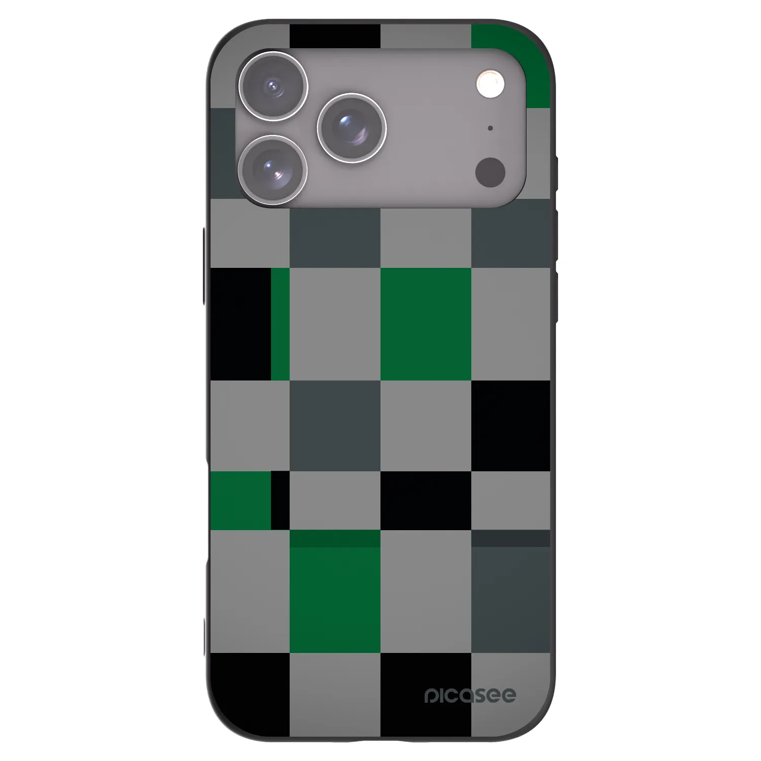 Picasee fekete szilikon tok az alábbi mobiltelefonokra Apple iPhone 17 Pro Max - Block Grid