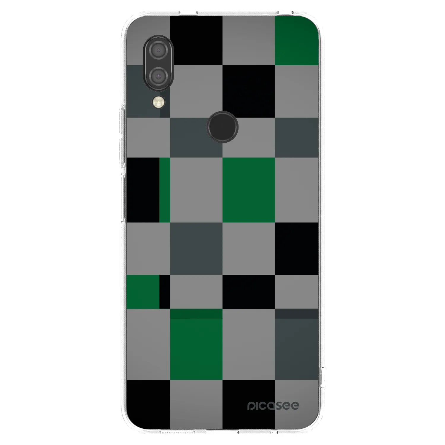 Picasee átlátszó szilikon tok az alábbi mobiltelefonokra Xiaomi Redmi 7 - Block Grid