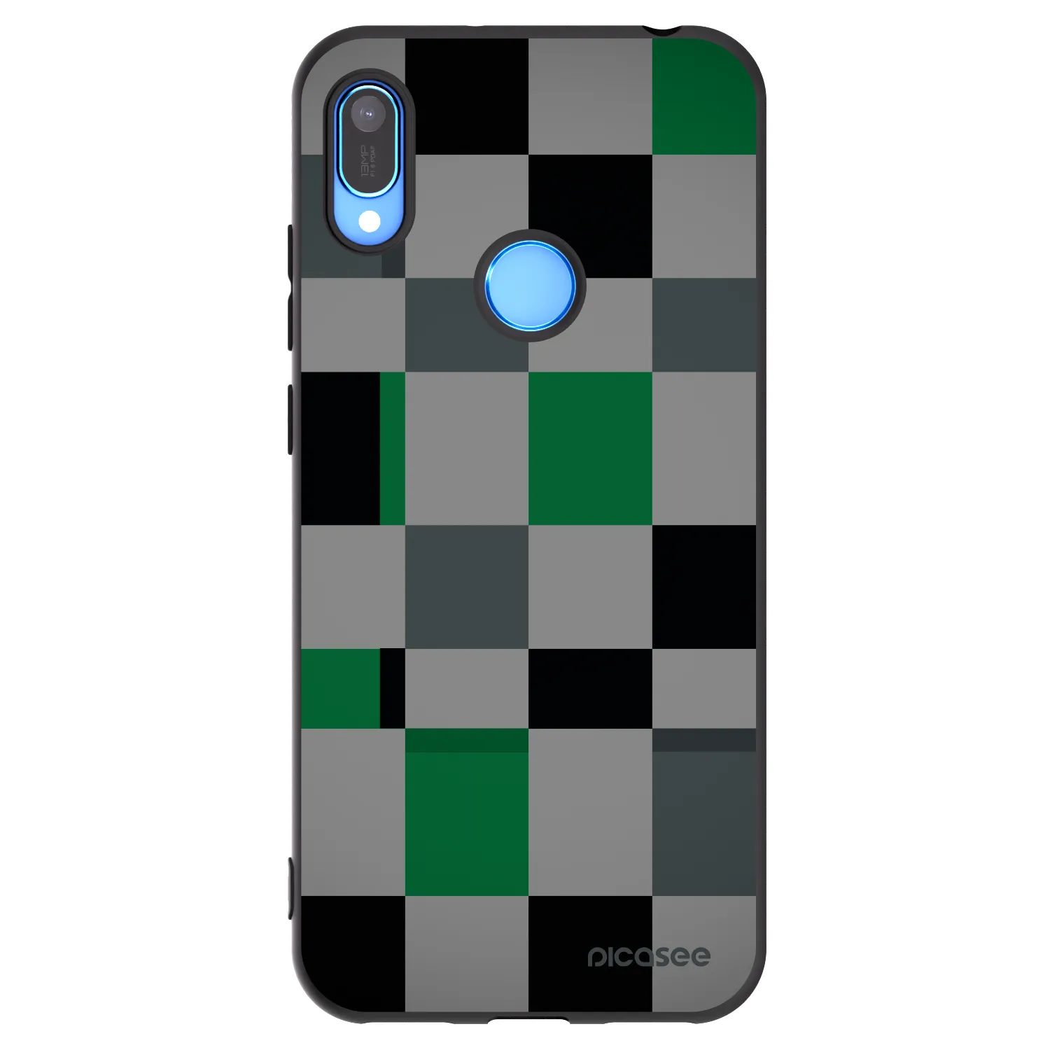 Picasee fekete szilikon tok az alábbi mobiltelefonokra Huawei Y6 2019 - Block Grid