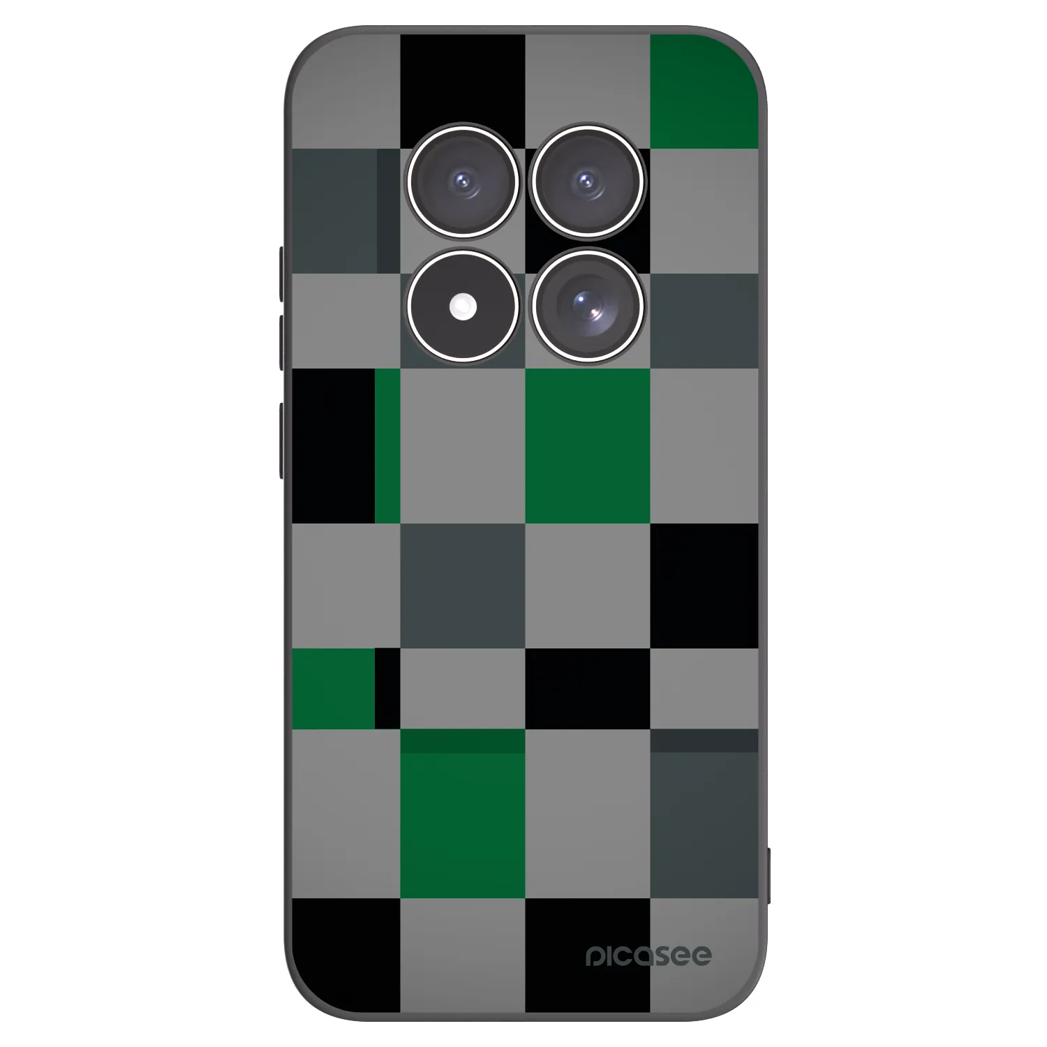 Picasee fekete szilikon tok az alábbi mobiltelefonokra Xiaomi Redmi Note 15 Pro 4G - Block Grid