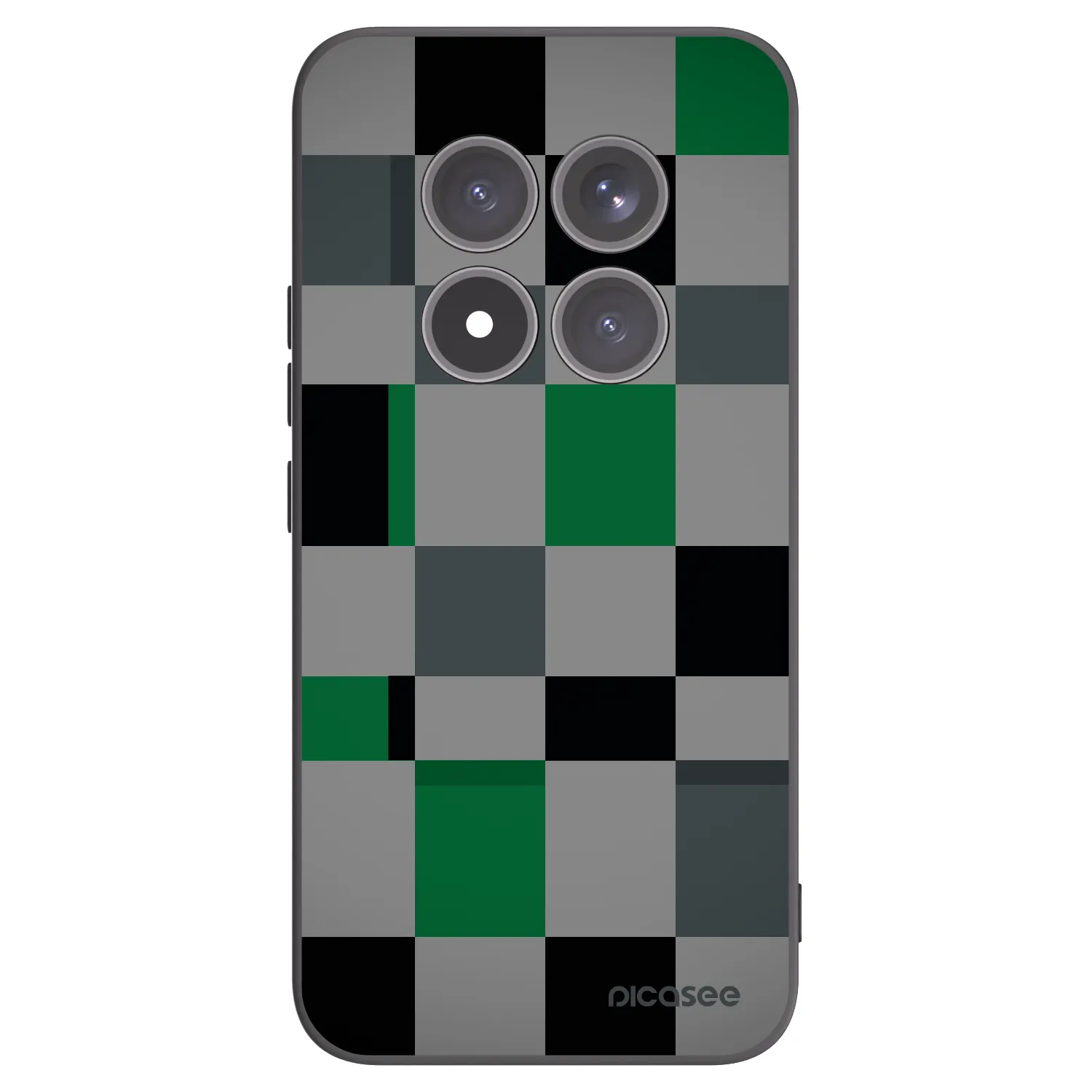 Picasee fekete szilikon tok az alábbi mobiltelefonokra Xiaomi Redmi Note 15 Pro+ - Block Grid