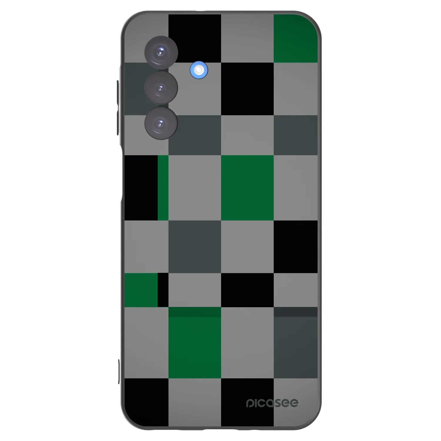 Picasee fekete szilikon tok az alábbi mobiltelefonokra Samsung Galaxy A17 5G - Block Grid
