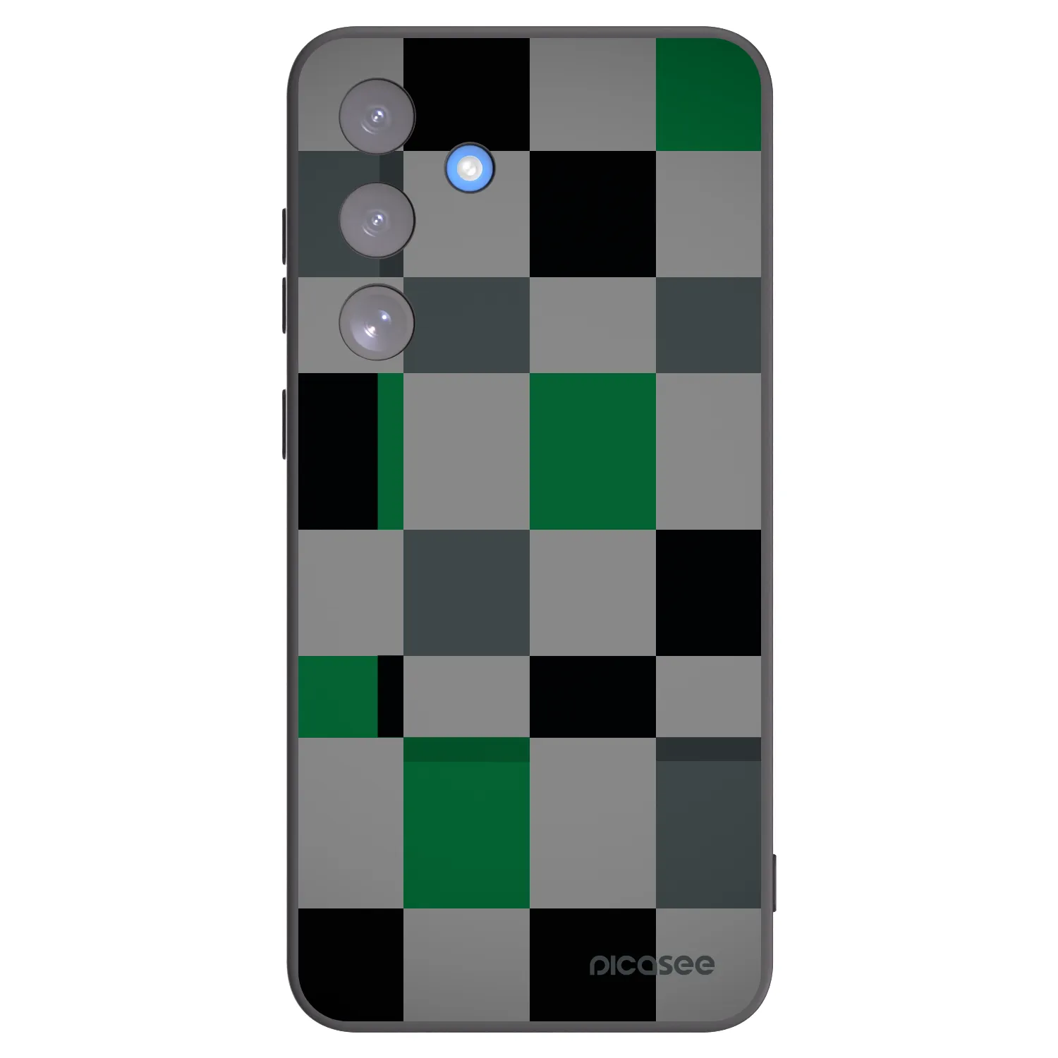 Picasee fekete szilikon tok az alábbi mobiltelefonokra Samsung Galaxy S25 FE 5G - Block Grid