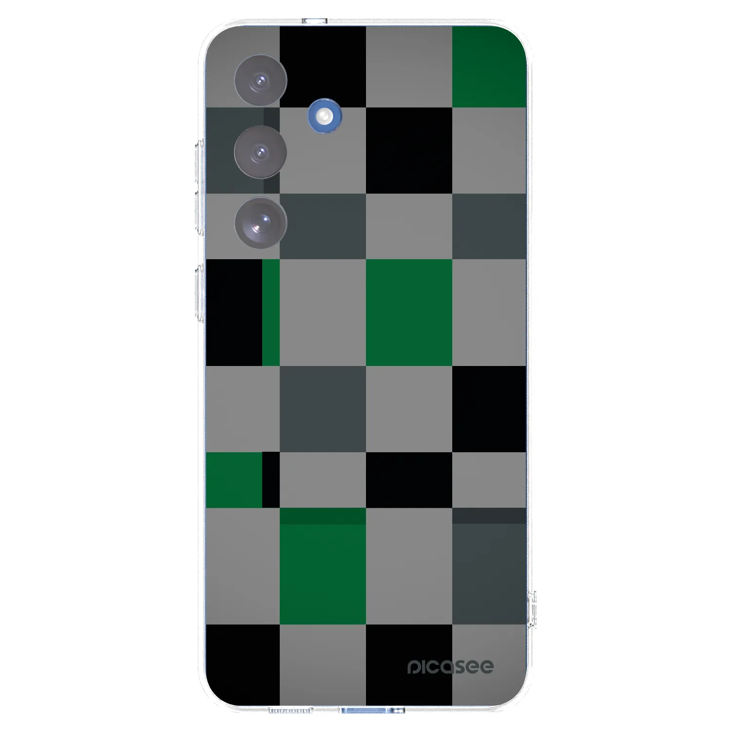 Picasee átlátszó szilikon tok az alábbi mobiltelefonokra Samsung Galaxy S25 FE 5G - Block Grid