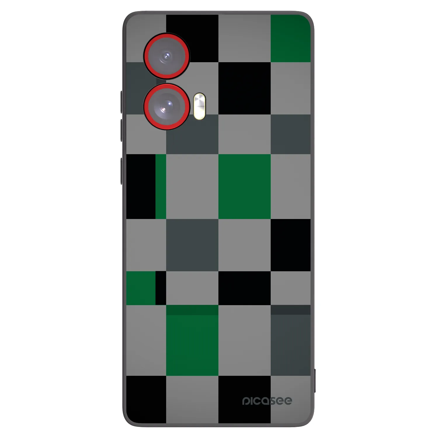 Picasee fekete szilikon tok az alábbi mobiltelefonokra Motorola Edge 50 Fusion - Block Grid
